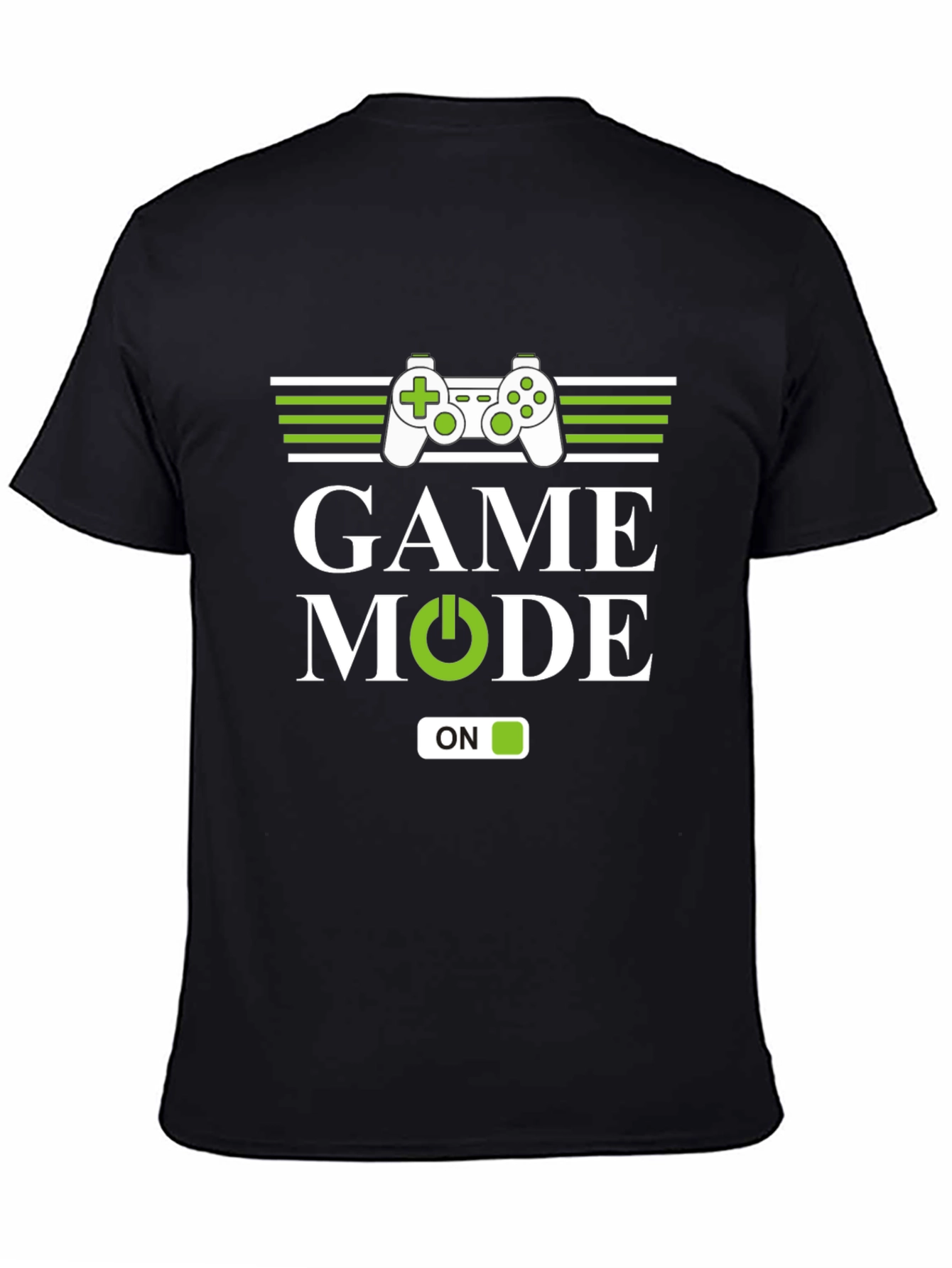 Game Mode ON Black Graphic Tee for Gamers