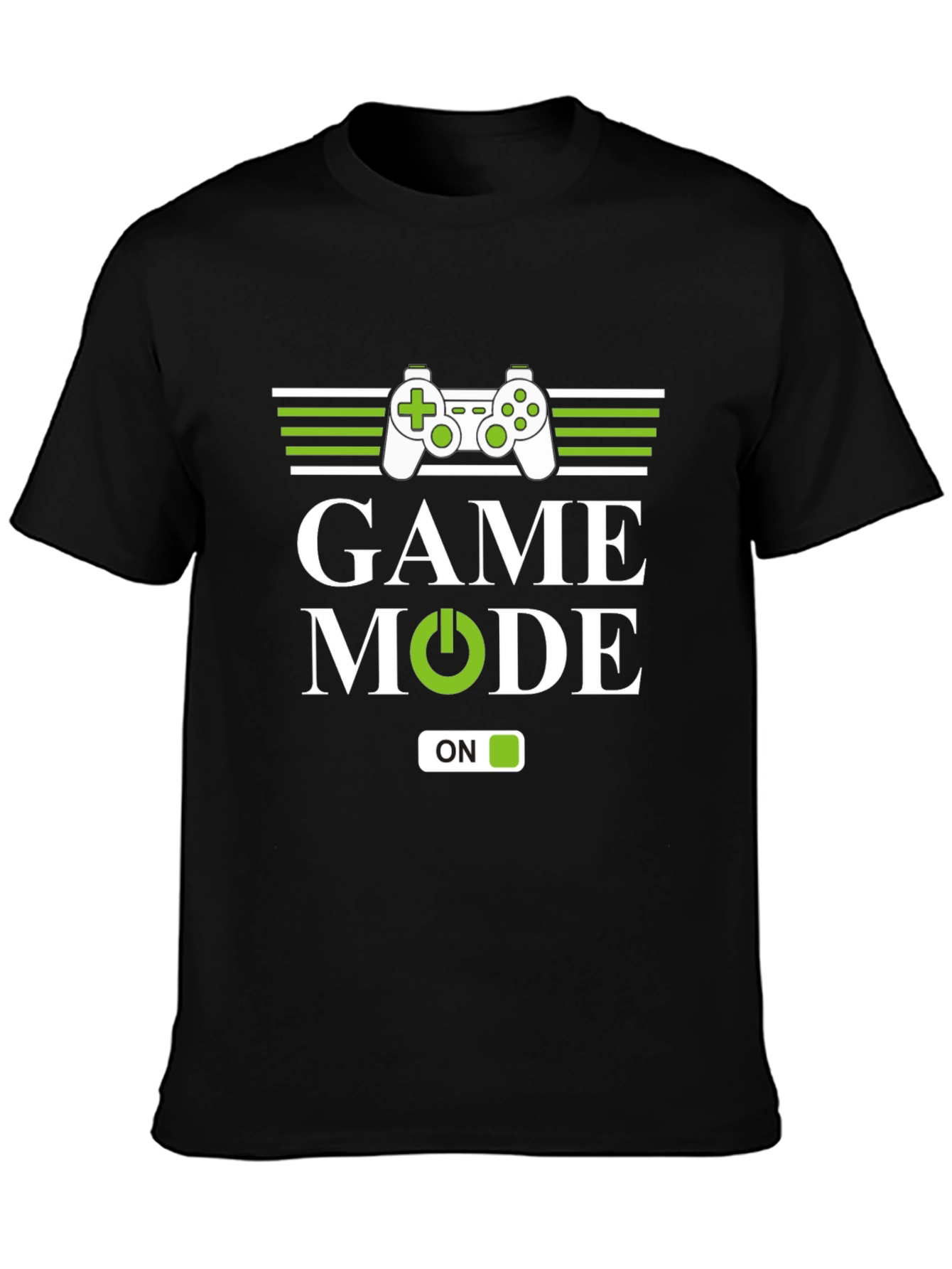 Game Mode ON Black Graphic Tee for Gamers