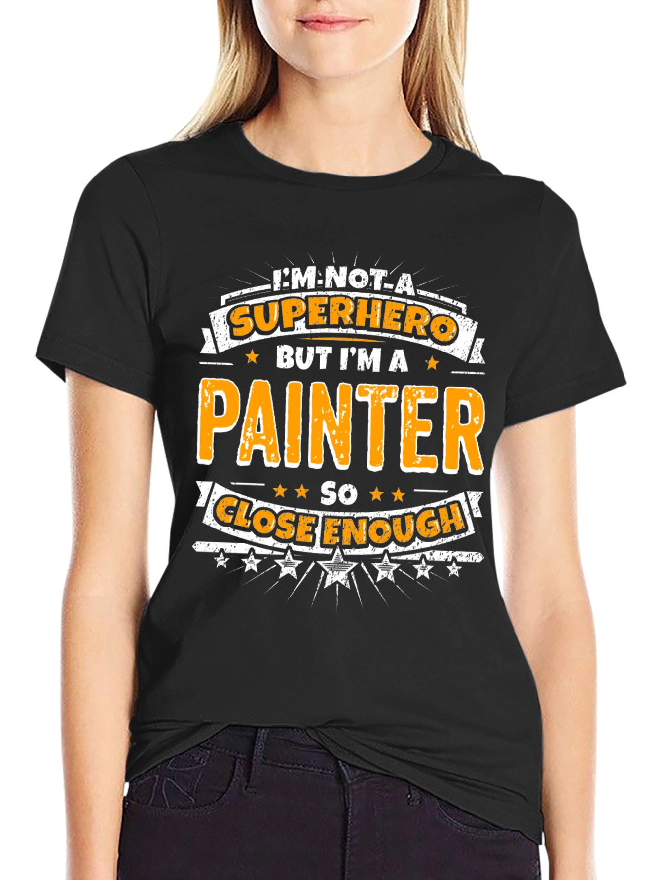 Painter Superhero Graphic T-Shirt - Funny Novelty Tee
