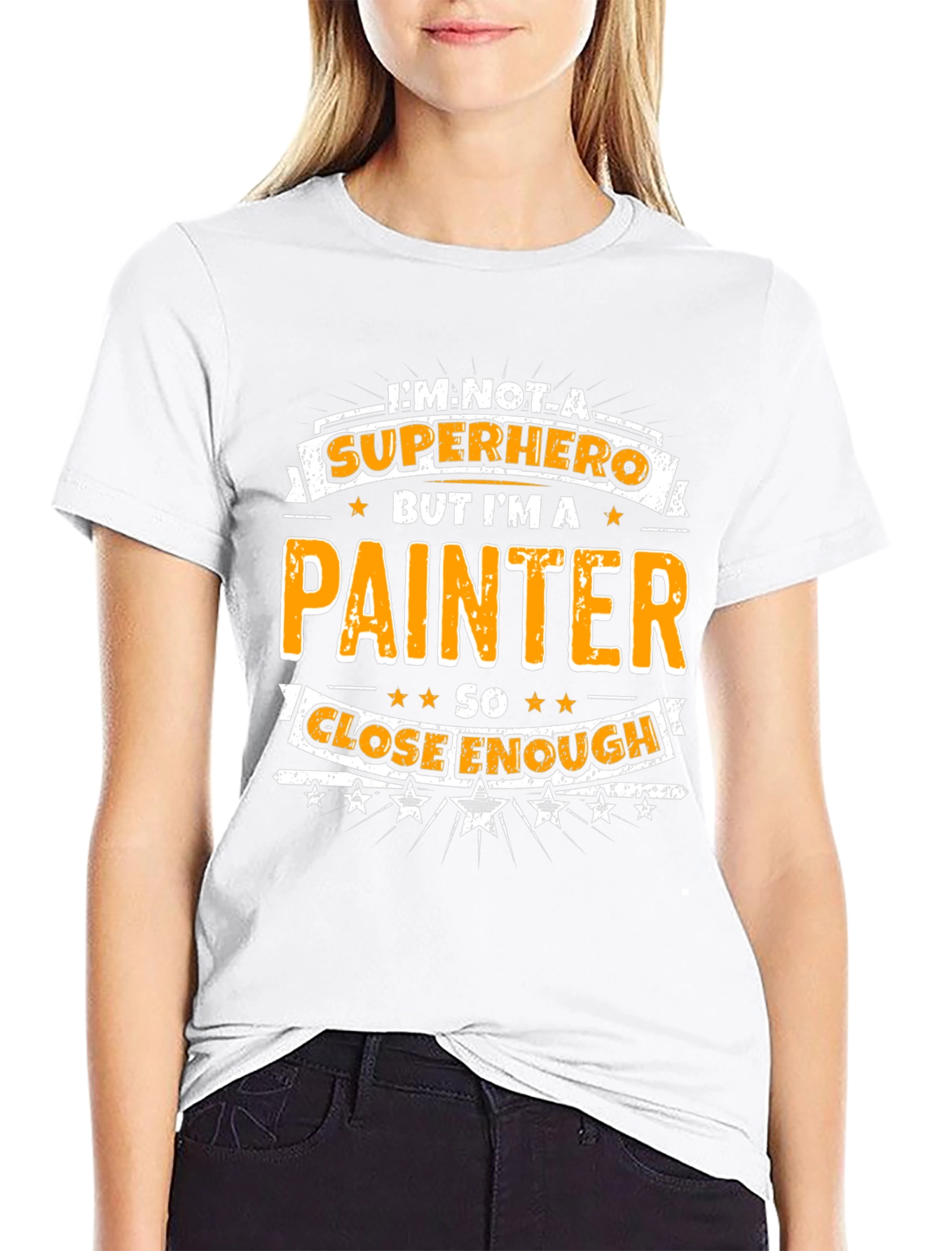 Painter Superhero Graphic T-Shirt - Funny Novelty Tee