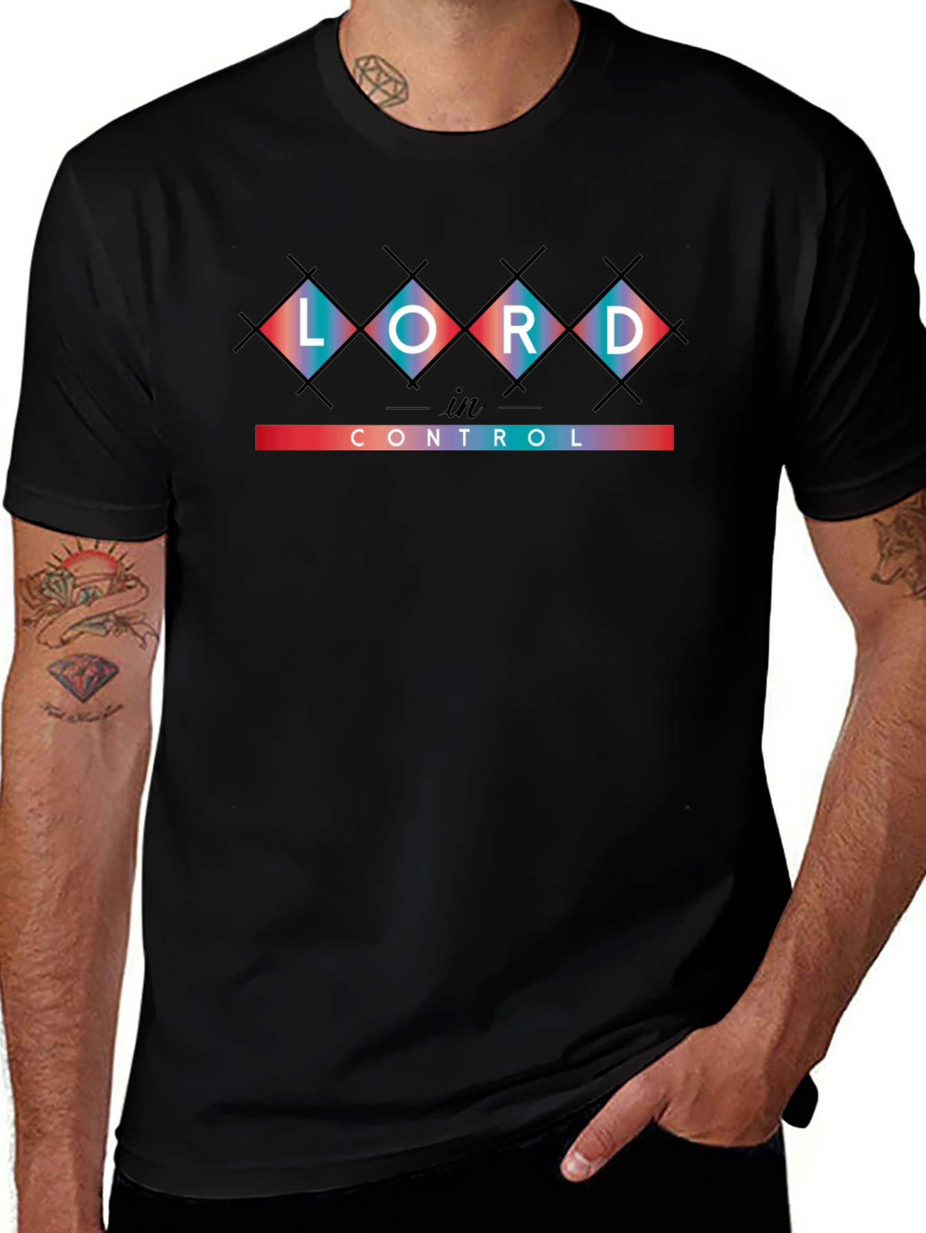 Lord in Control Black Graphic Tee