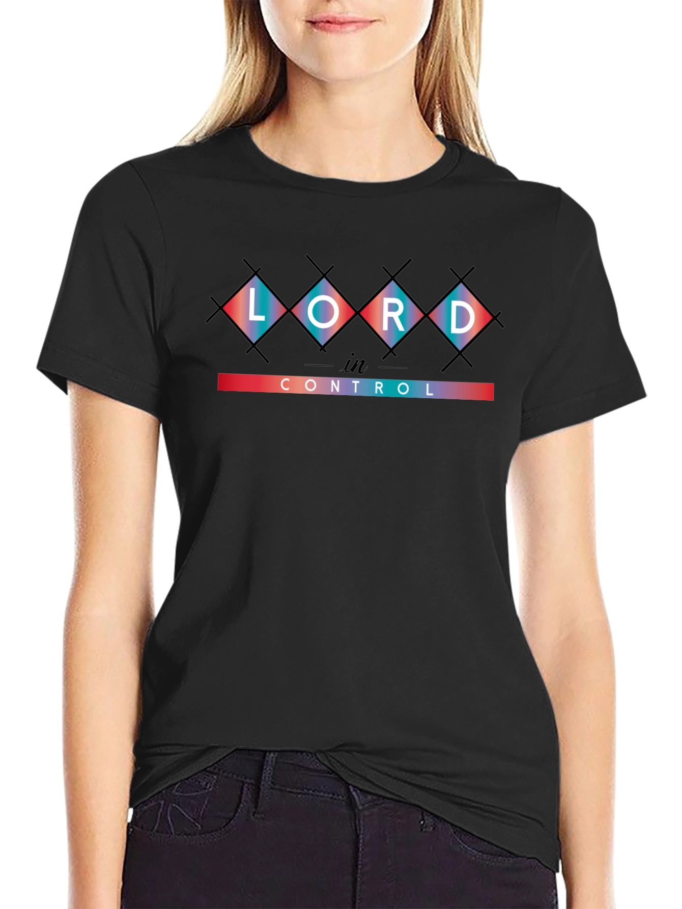 Lord in Control Black Graphic Tee
