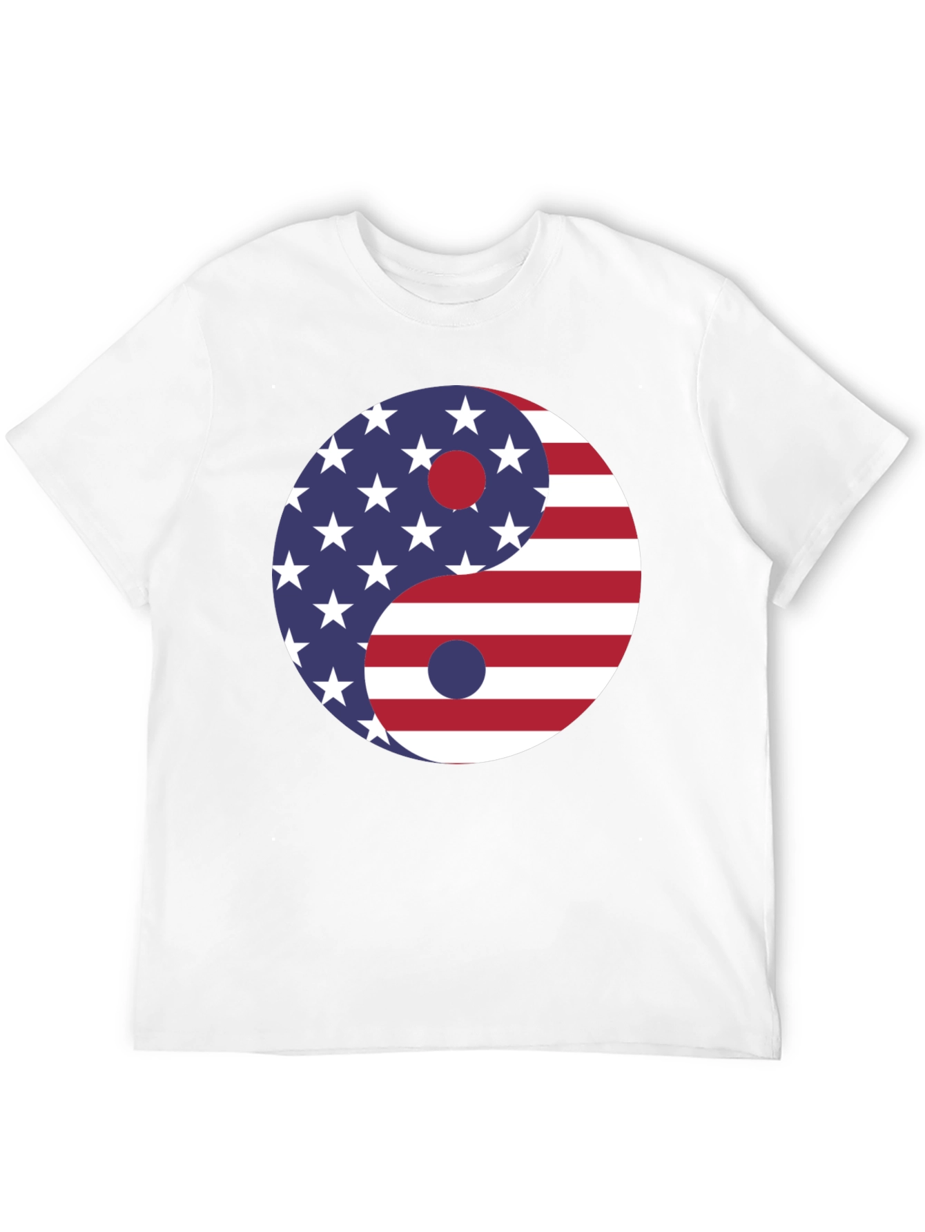Yin Yang USA Flag Graphic Tee