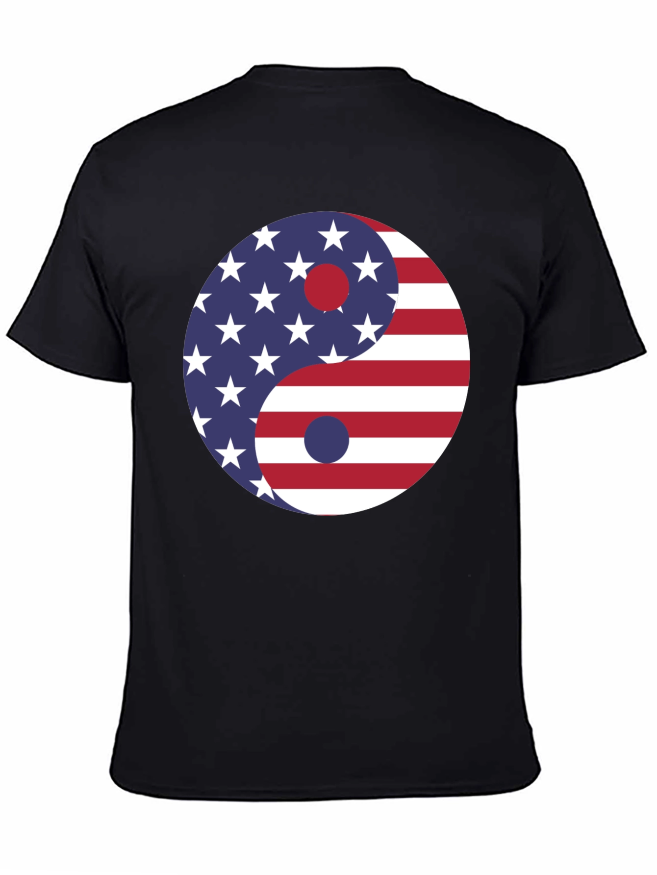 Yin Yang USA Flag Graphic Tee