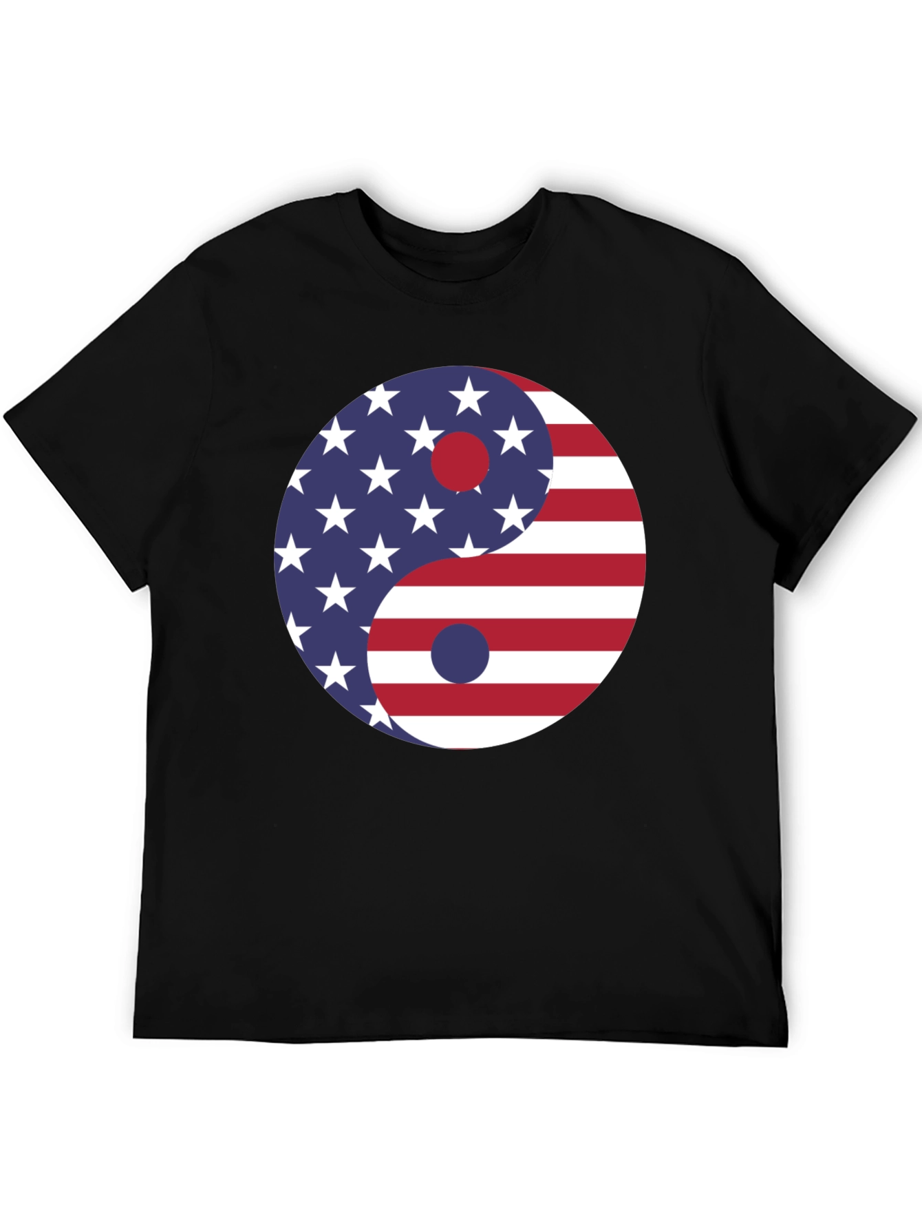 Yin Yang USA Flag Graphic Tee