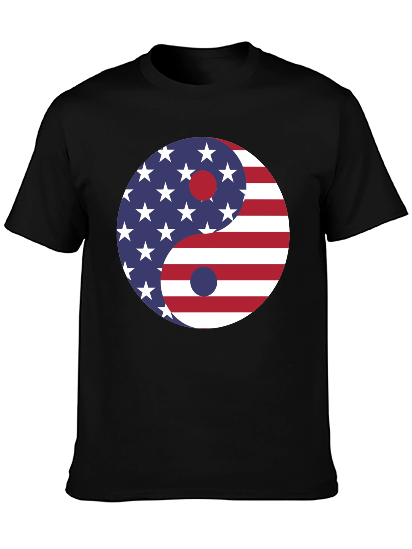 Yin Yang USA Flag Graphic Tee