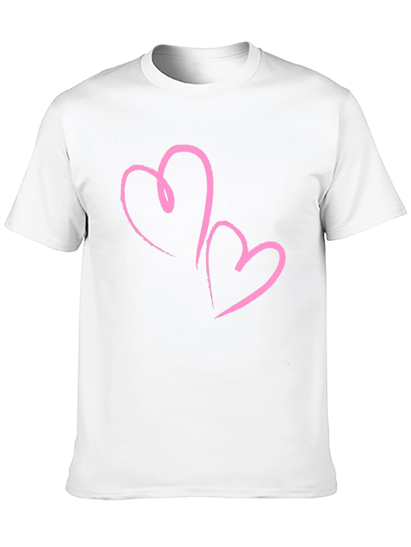 Black T-Shirt with Pink Hearts Design