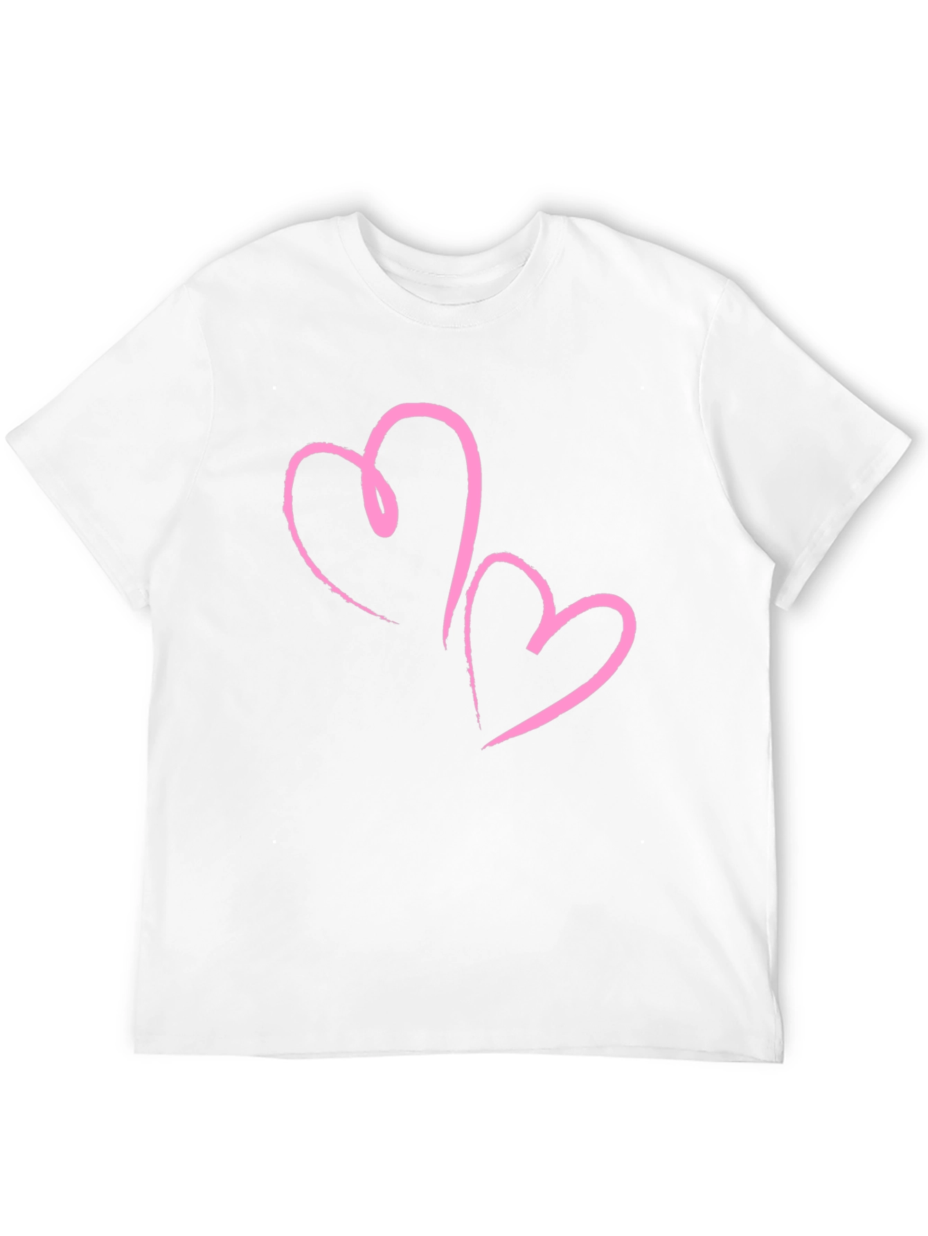 Black T-Shirt with Pink Hearts Design