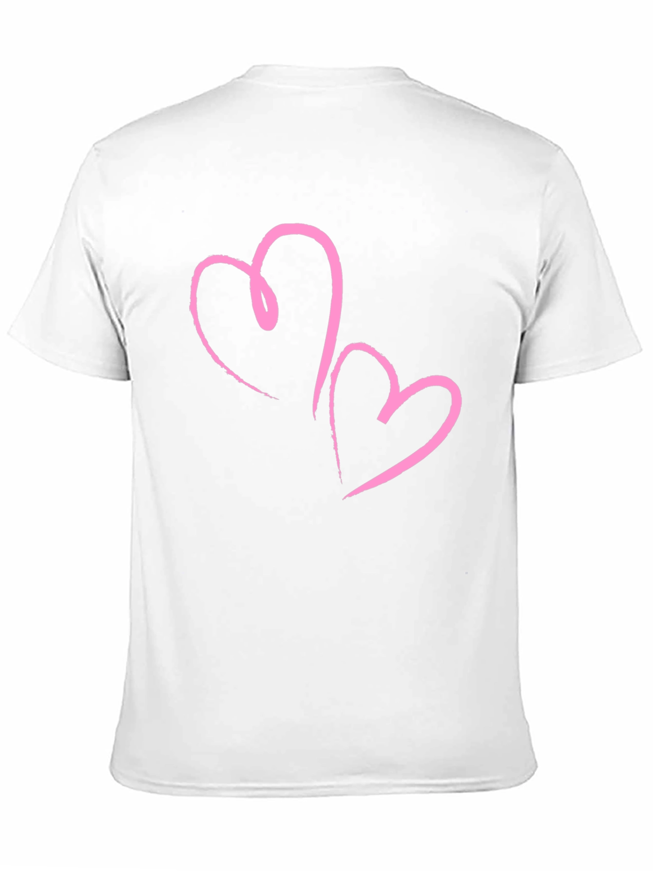 Black T-Shirt with Pink Hearts Design
