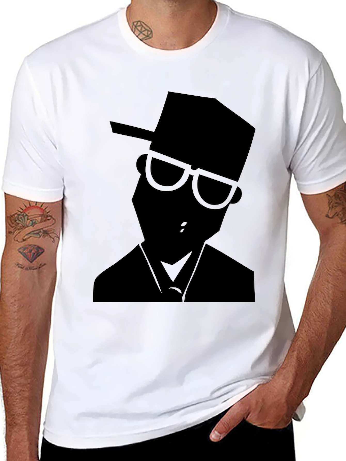 Cool Silhouette Graphic Black T-Shirt