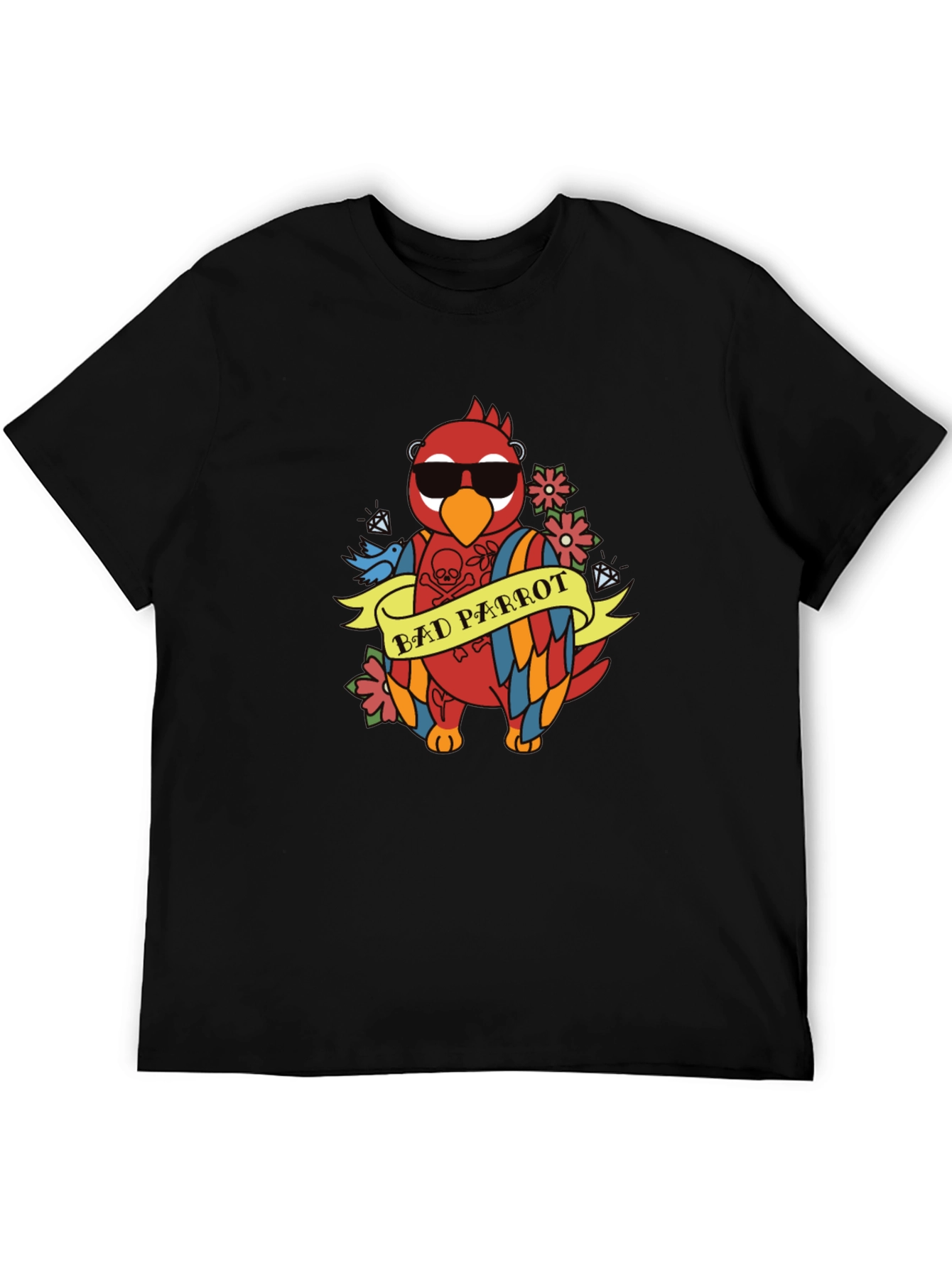 Bad Parrot Graphic Tee - Funny Animal T-Shirt