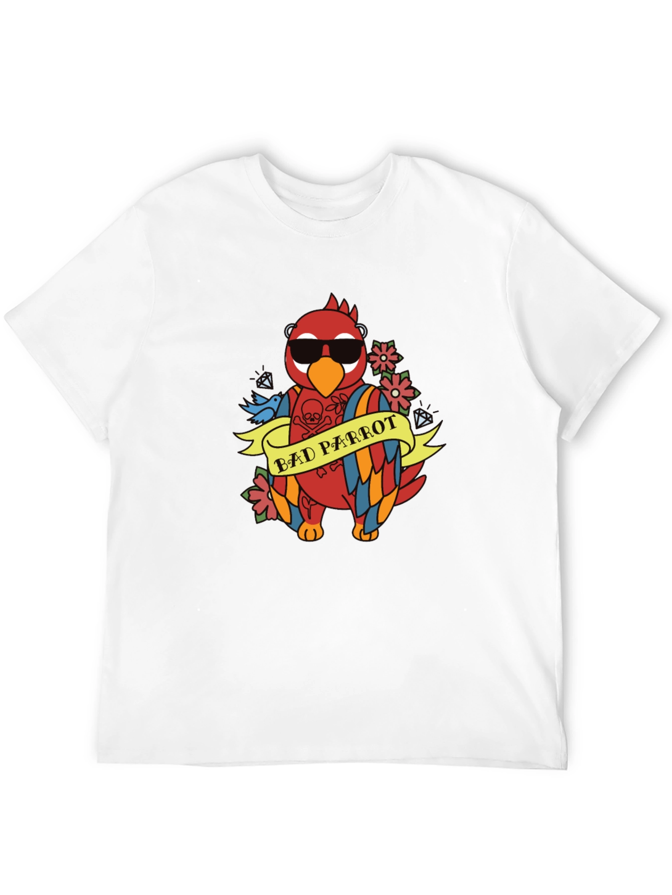 Bad Parrot Graphic Tee - Funny Animal T-Shirt