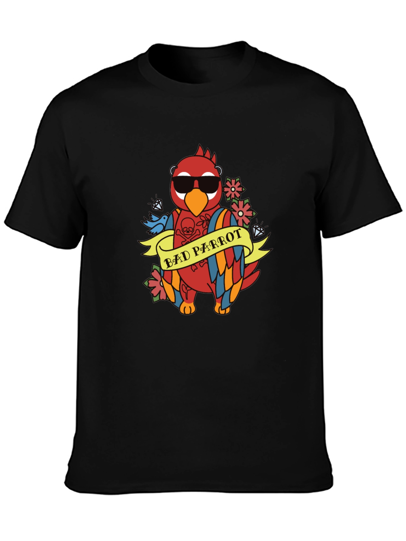 Bad Parrot Graphic Tee - Funny Animal T-Shirt