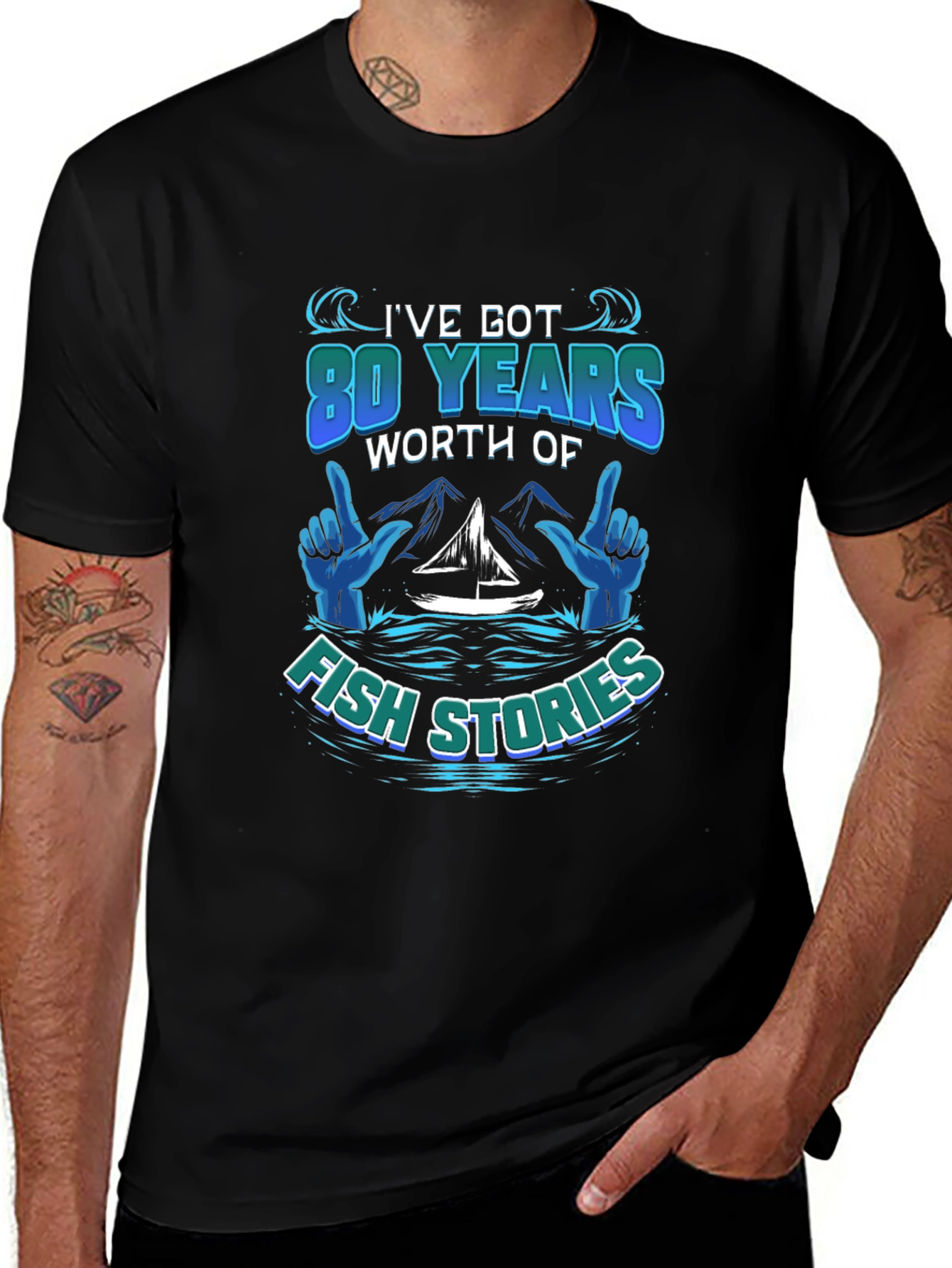 80 Years Fish Stories T-Shirt