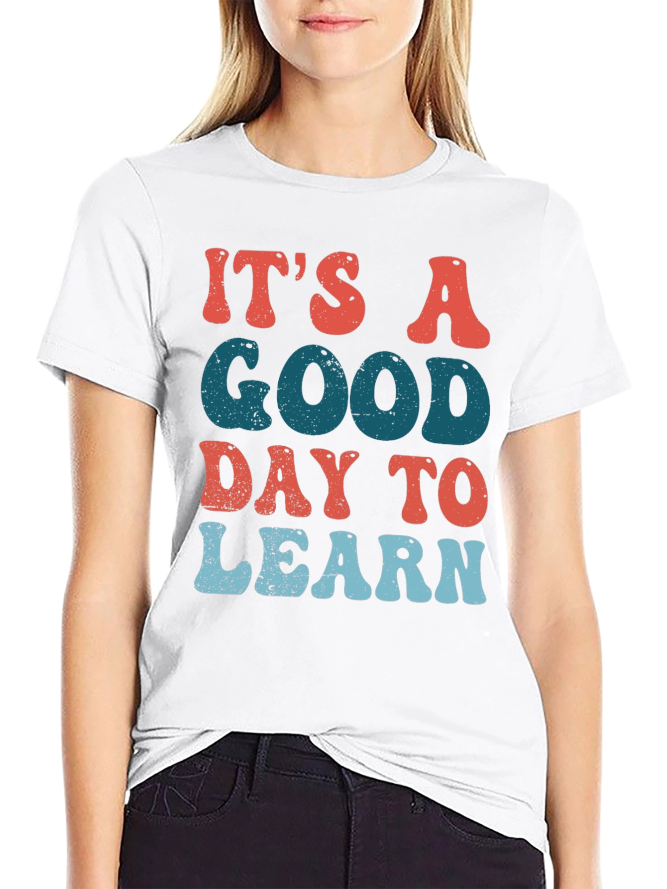 Its A Good Day To Learn Black Graphic T-Shirt