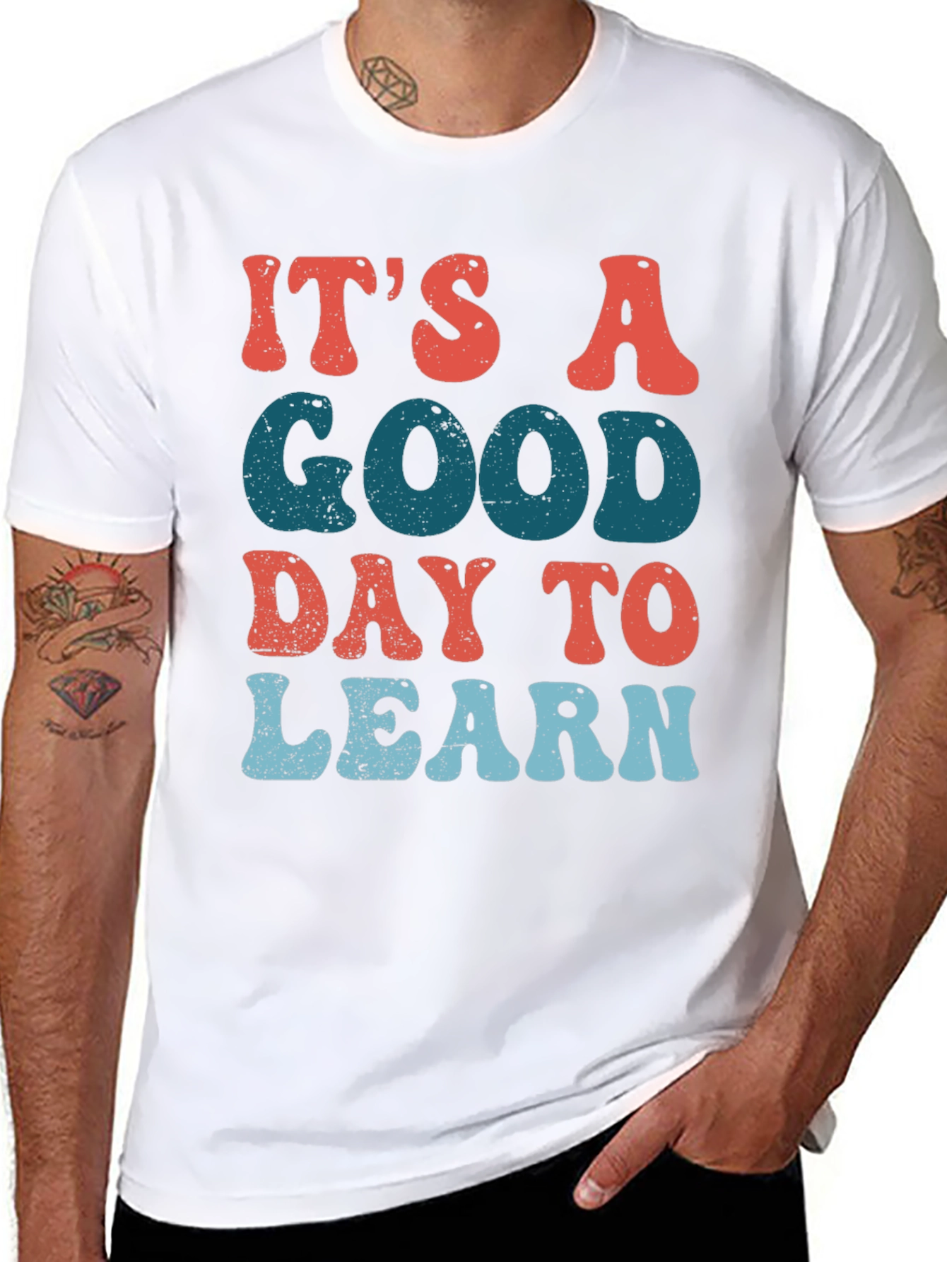 Its A Good Day To Learn Black Graphic T-Shirt