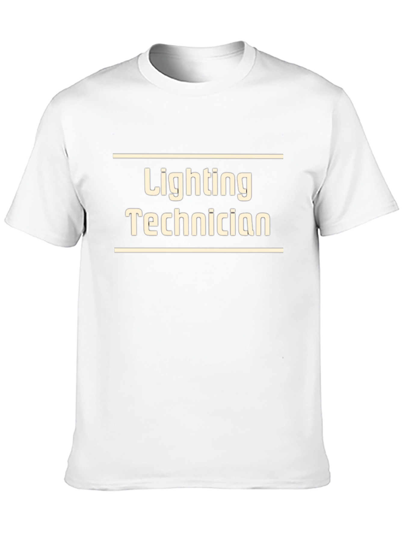Lighting Technician T-Shirt - Black Cotton Crew Neck
