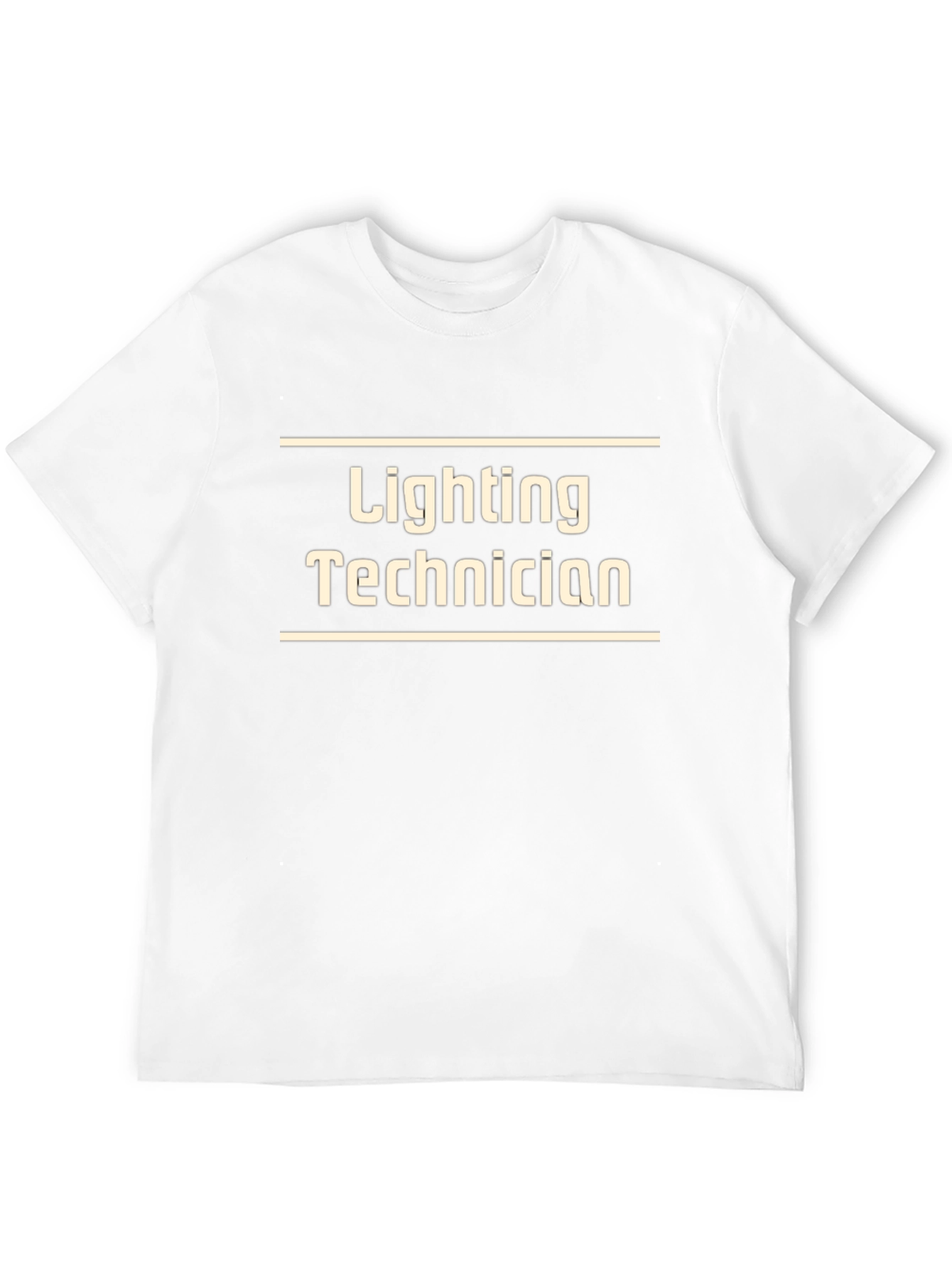 Lighting Technician T-Shirt - Black Cotton Crew Neck