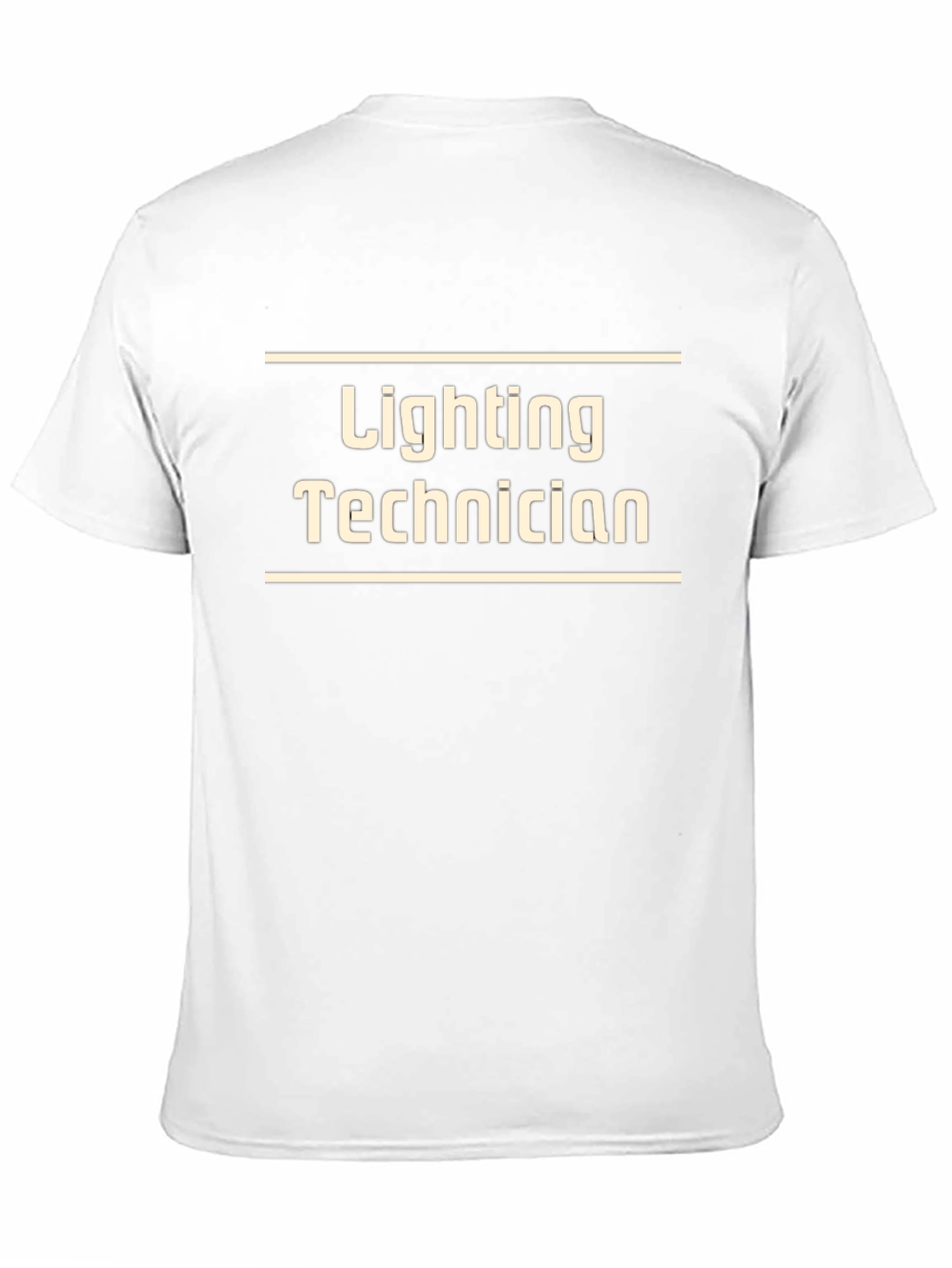 Lighting Technician T-Shirt - Black Cotton Crew Neck