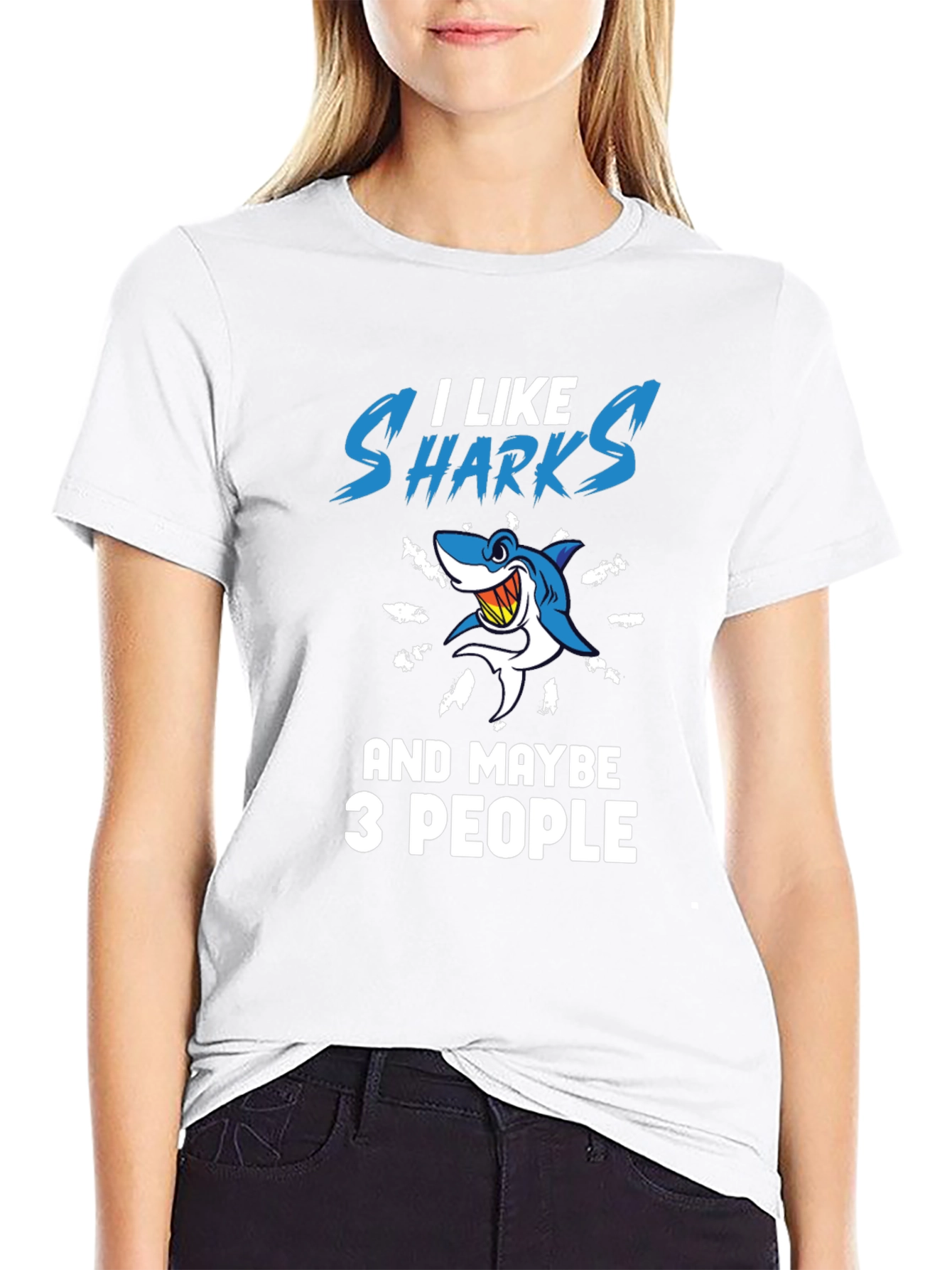 I Like Sharks and Maybe 3 People Graphic T-Shirt