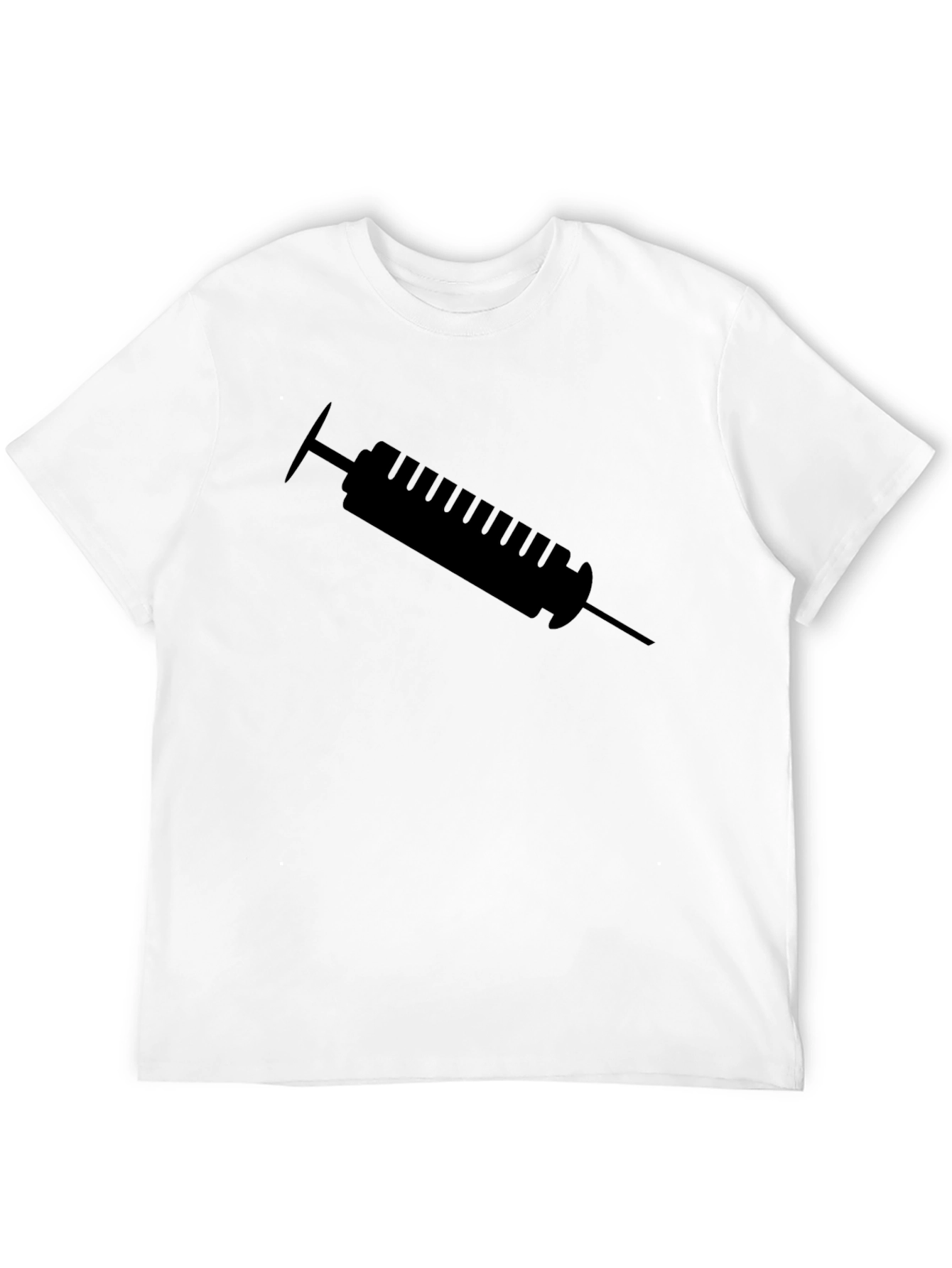 Syringe Graphic Tee - Black Cotton T-Shirt