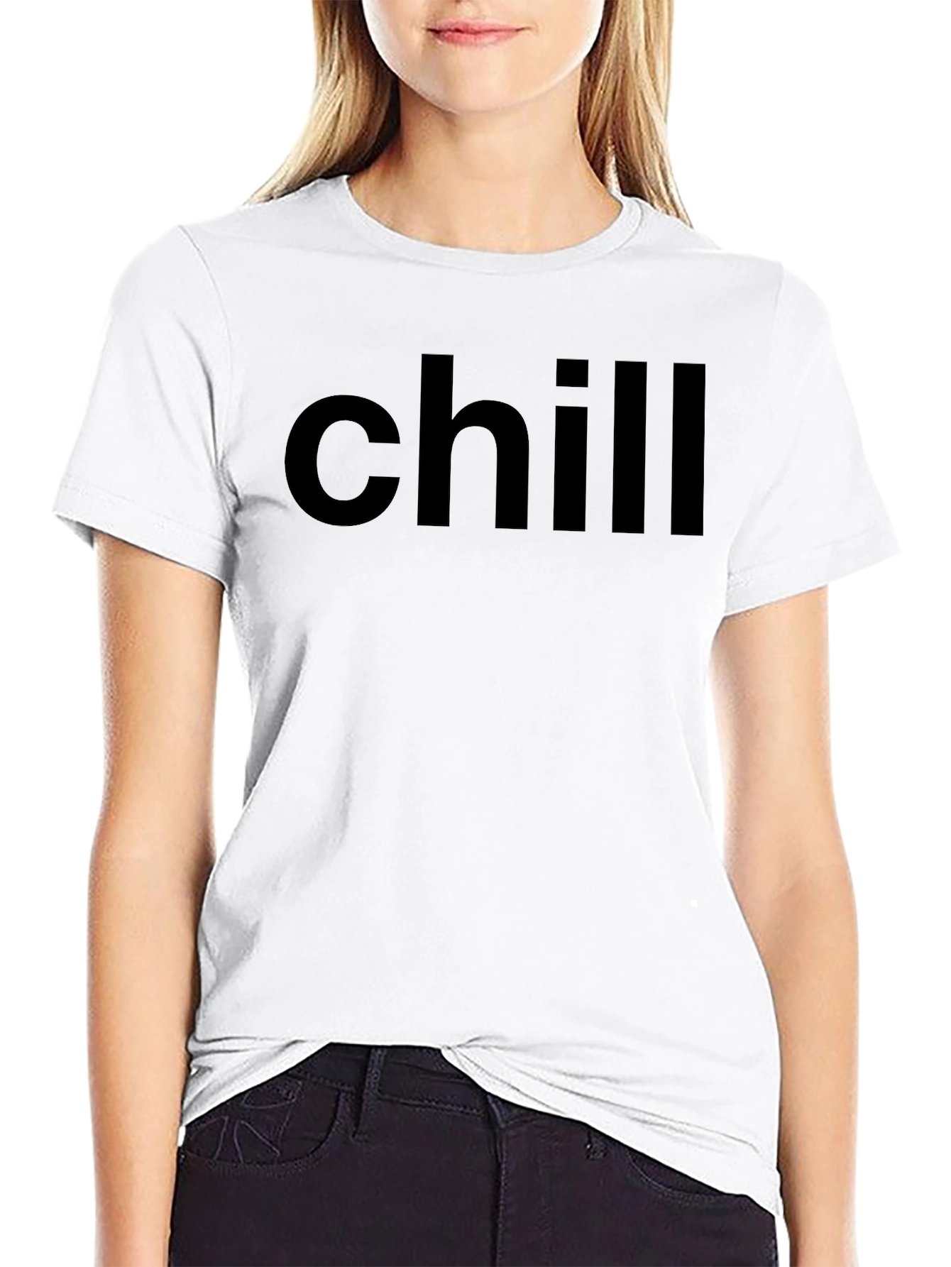 Chill Black Graphic Tee - Relaxed Comfort