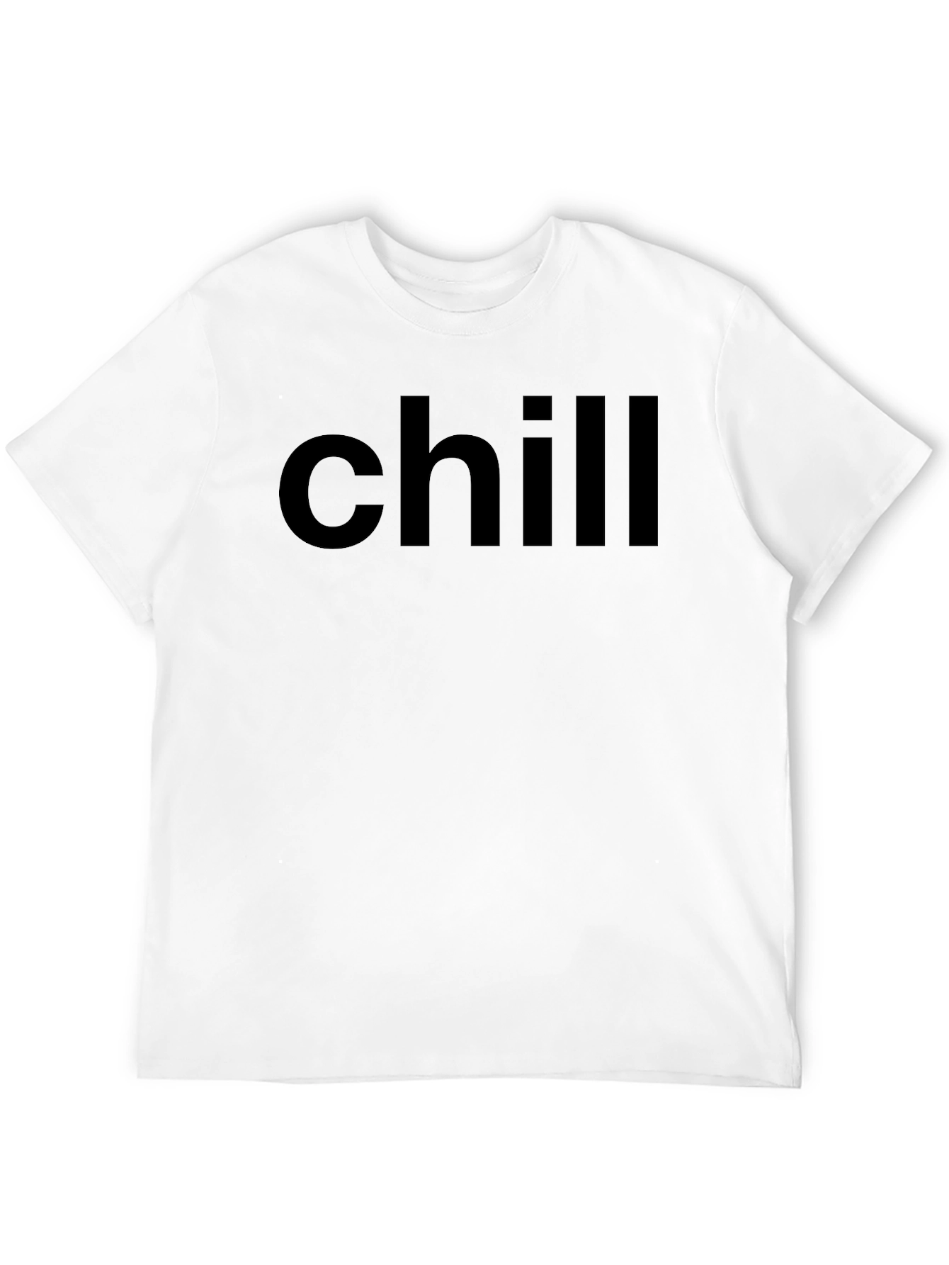 Chill Black Graphic Tee - Relaxed Comfort