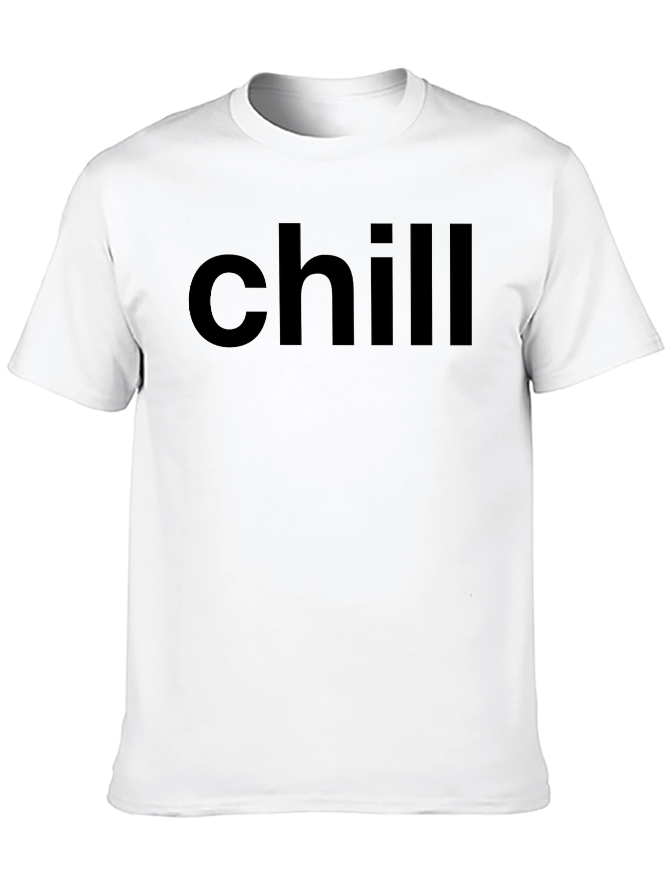 Chill Black Graphic Tee - Relaxed Comfort