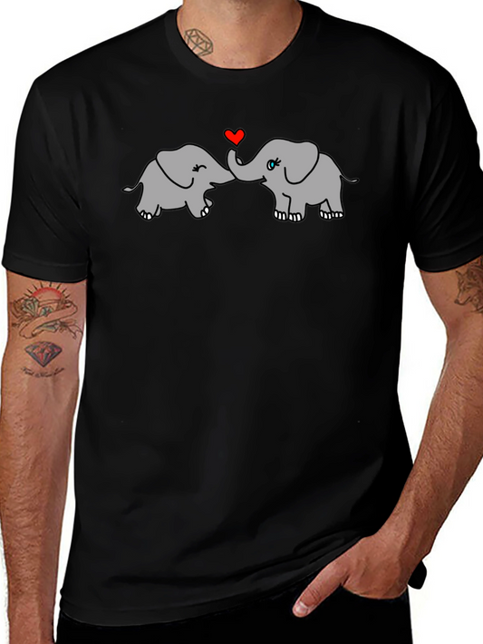 Elephant Love T-Shirt - Cute Animal Graphic Tee
