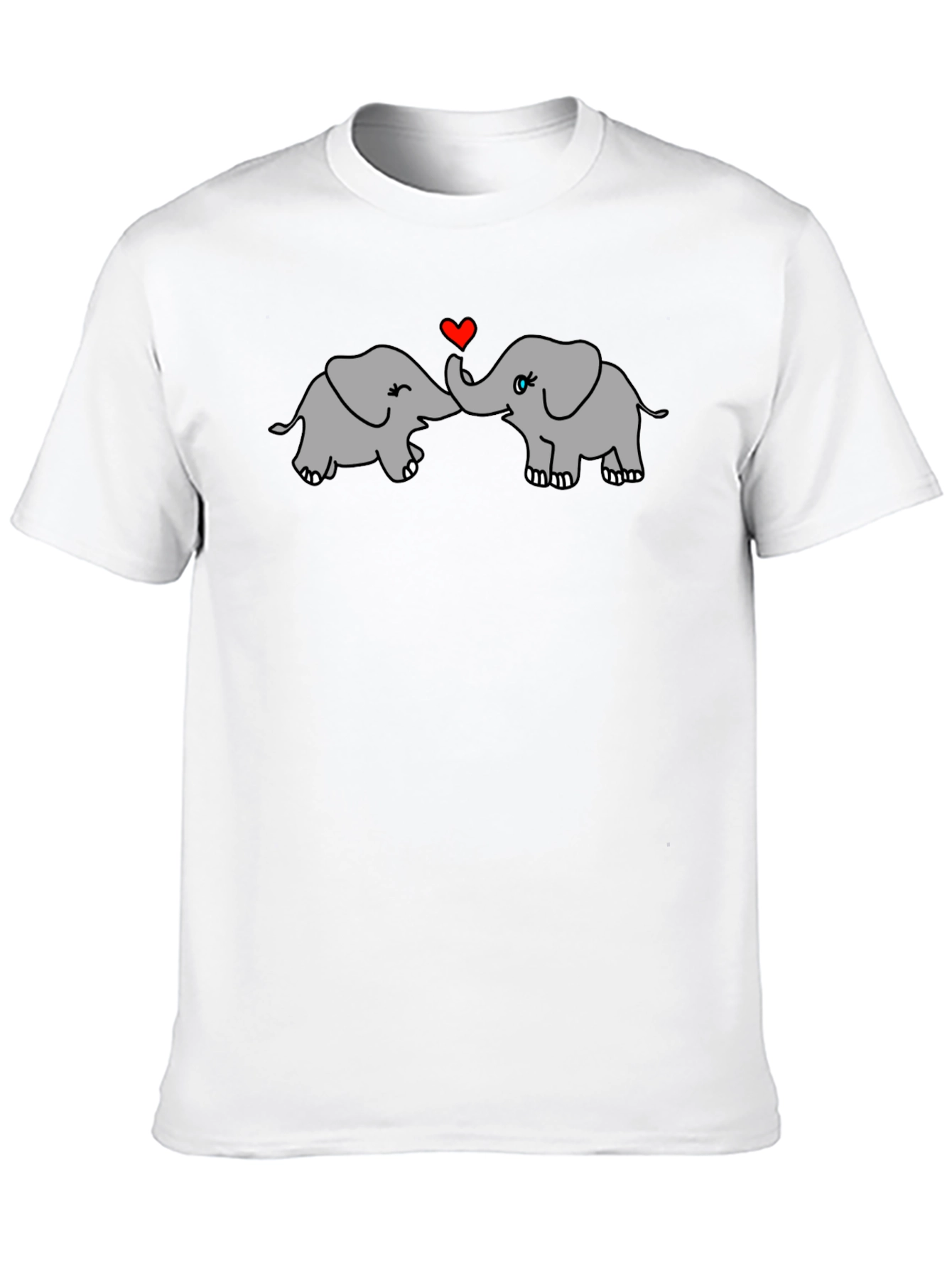 Elephant Love T-Shirt - Cute Animal Graphic Tee