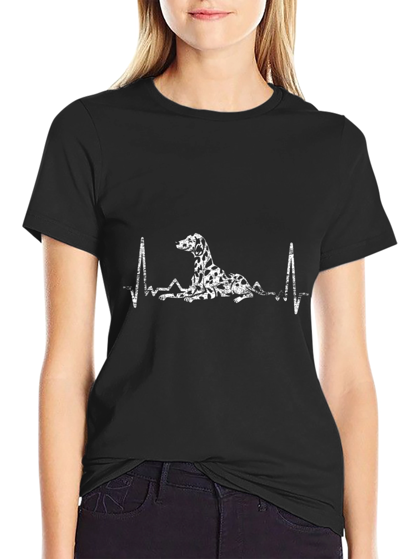 Dalmatian Heartbeat T-Shirt - Dog Lover Tee