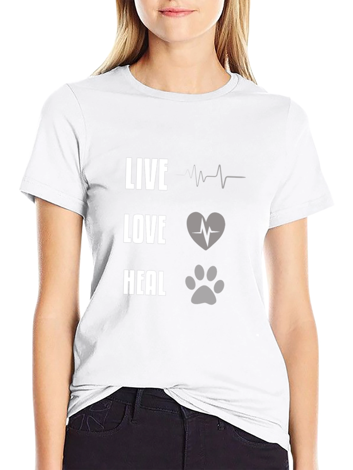 Live Love Heal Graphic Tee - Unisex Black T-Shirt