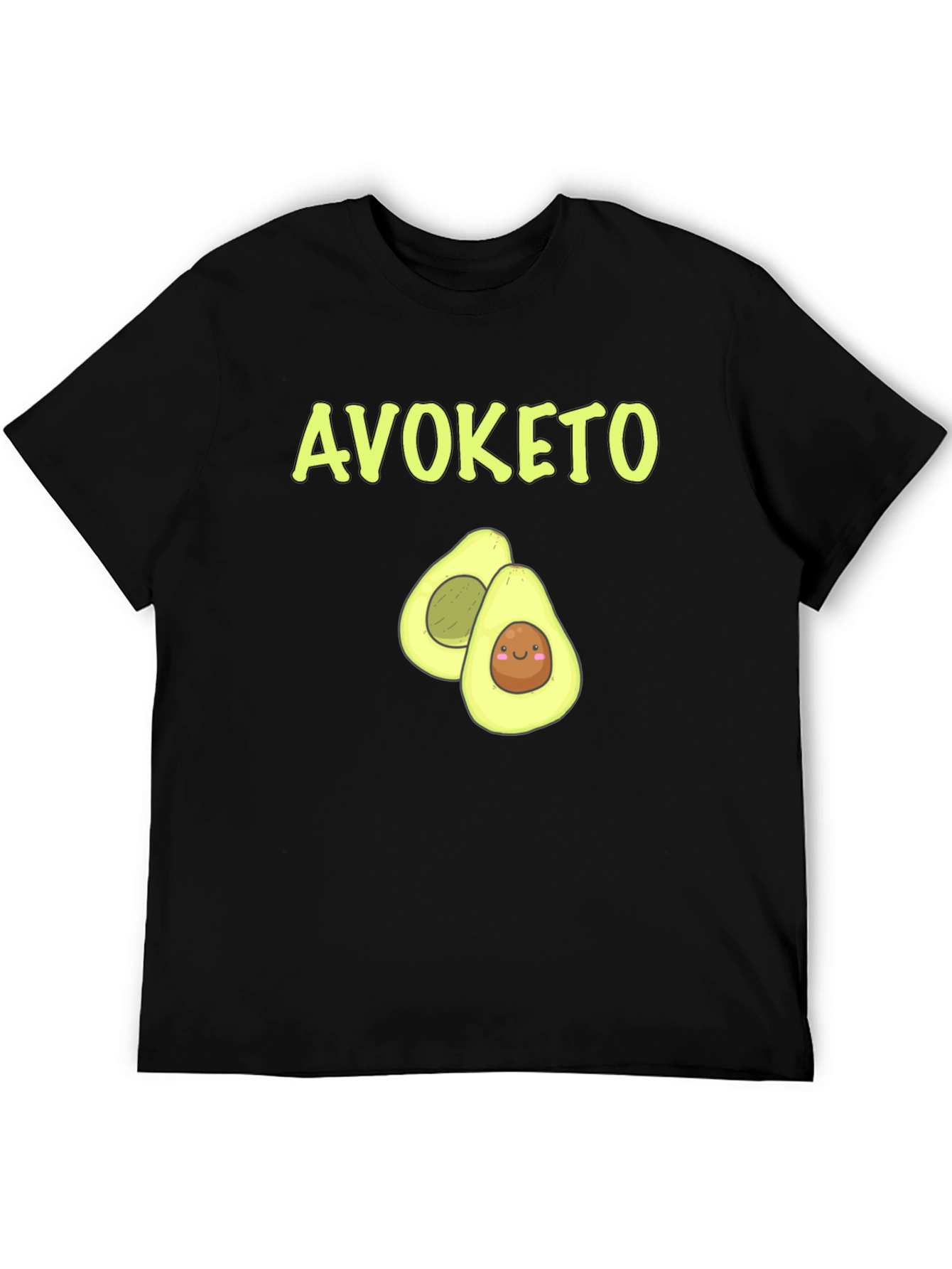 Avoketo Black T-Shirt Avocado Lover