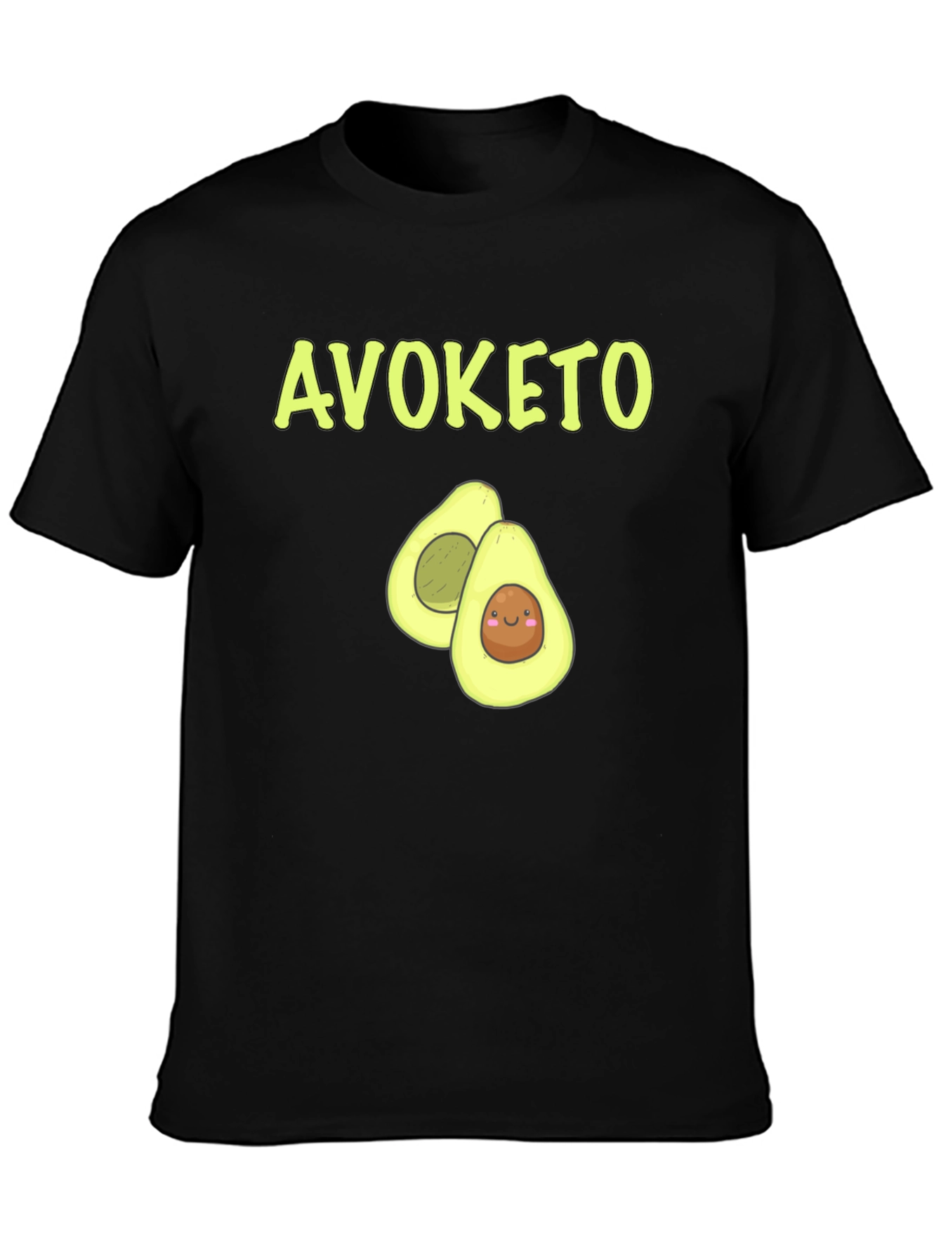 Avoketo Black T-Shirt Avocado Lover