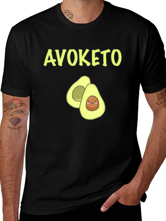 Avoketo Black T-Shirt Avocado Lover