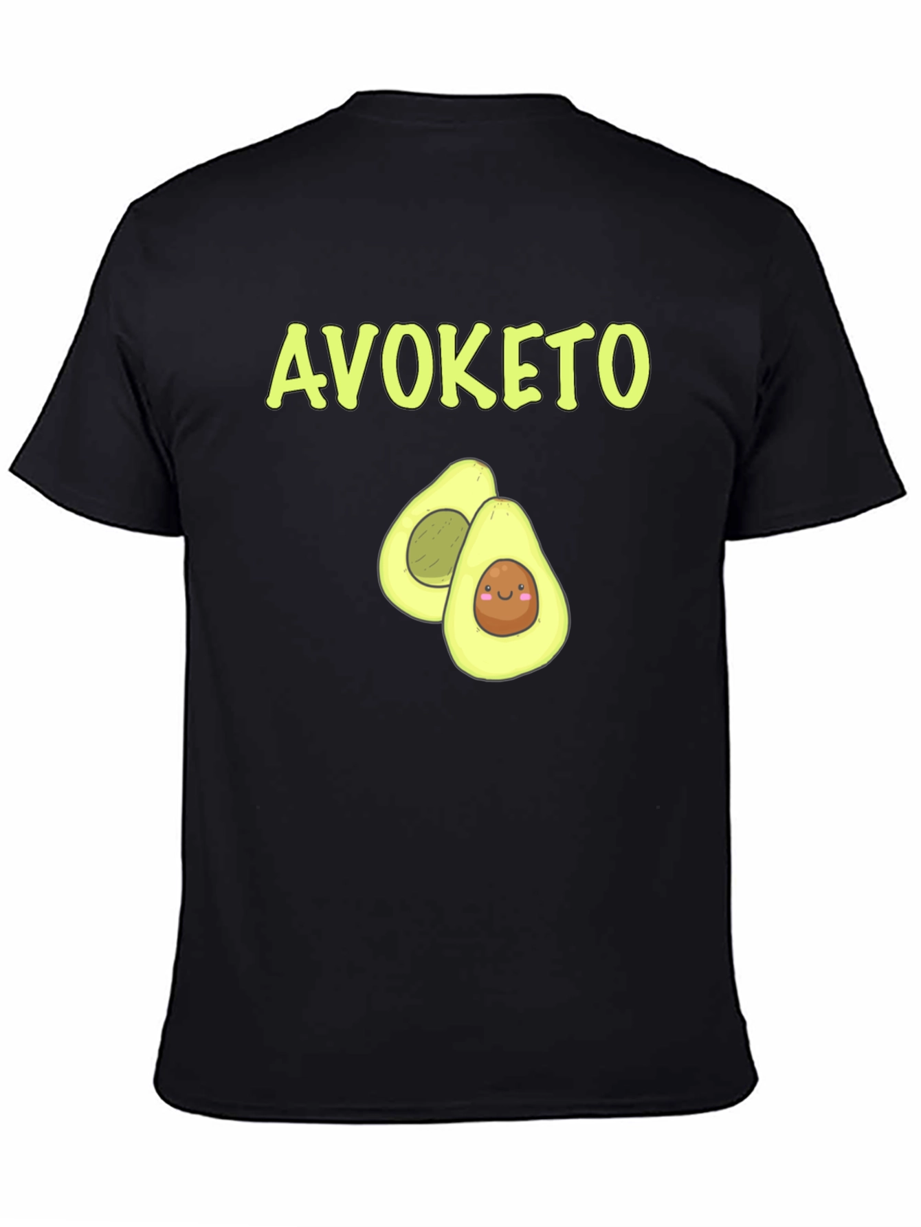 Avoketo Black T-Shirt Avocado Lover