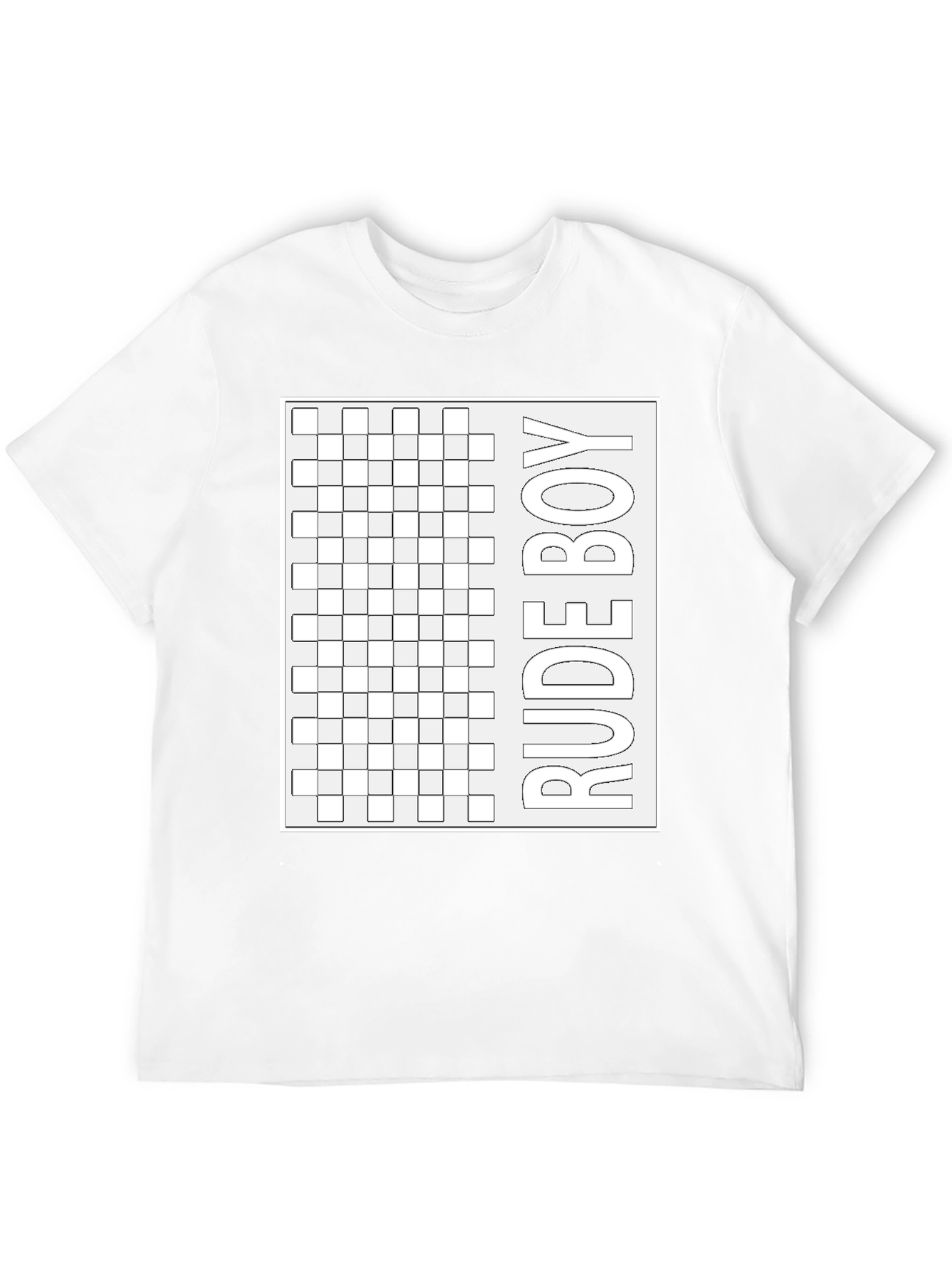 Rude Boy Grid Graphic Tee