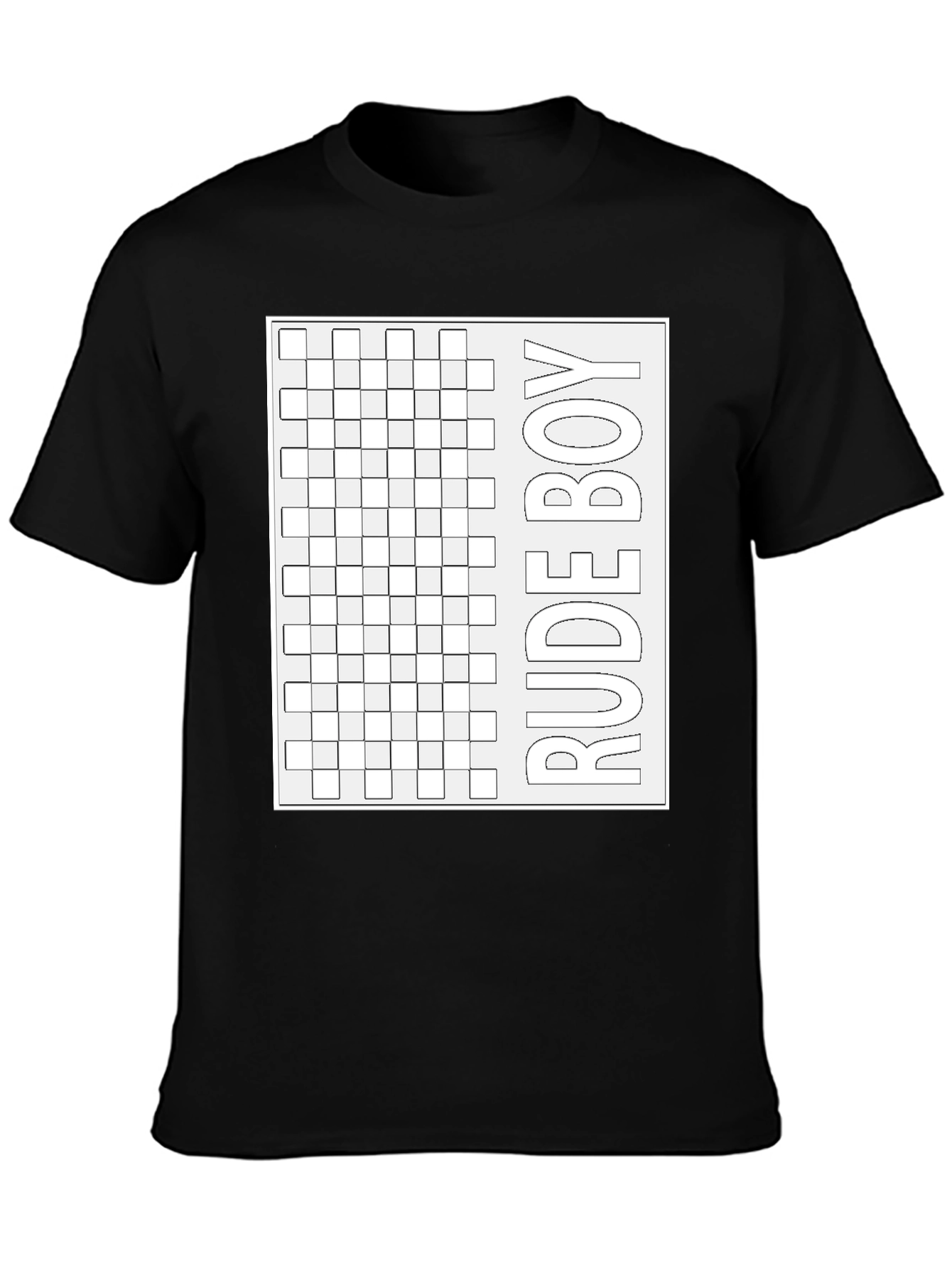 Rude Boy Grid Graphic Tee