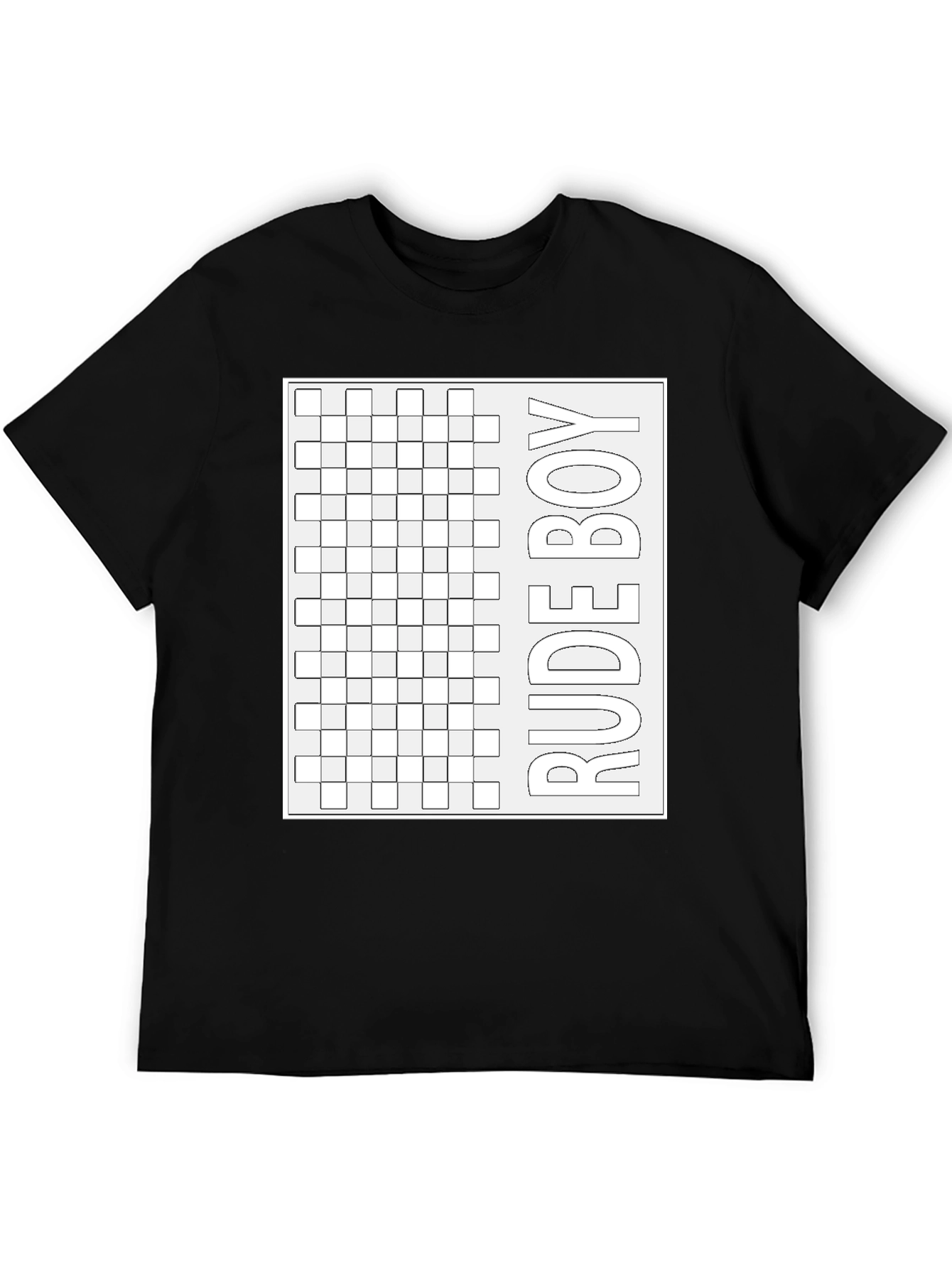 Rude Boy Grid Graphic Tee
