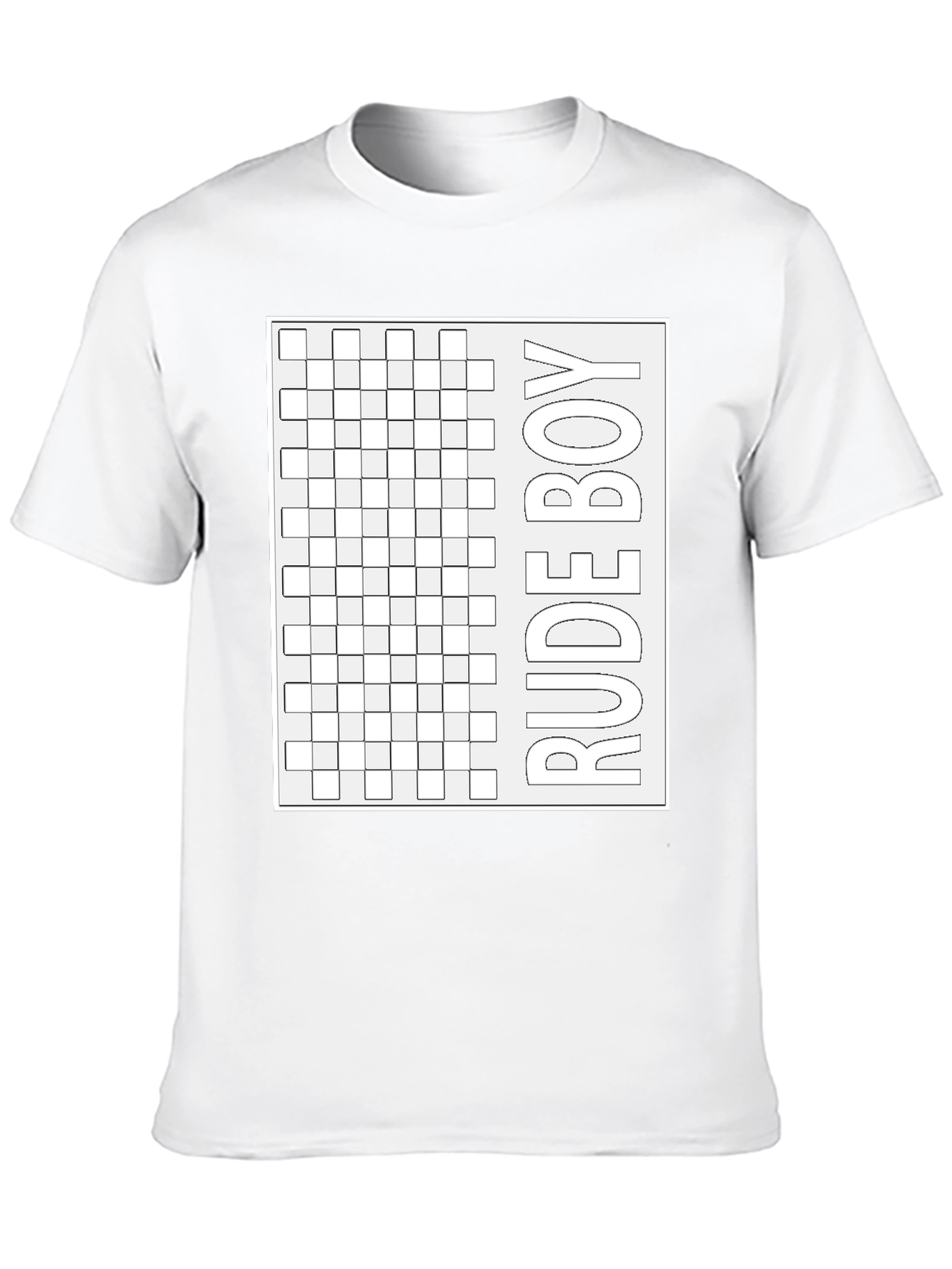 Rude Boy Grid Graphic Tee