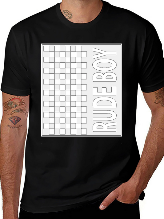 Rude Boy Grid Graphic Tee