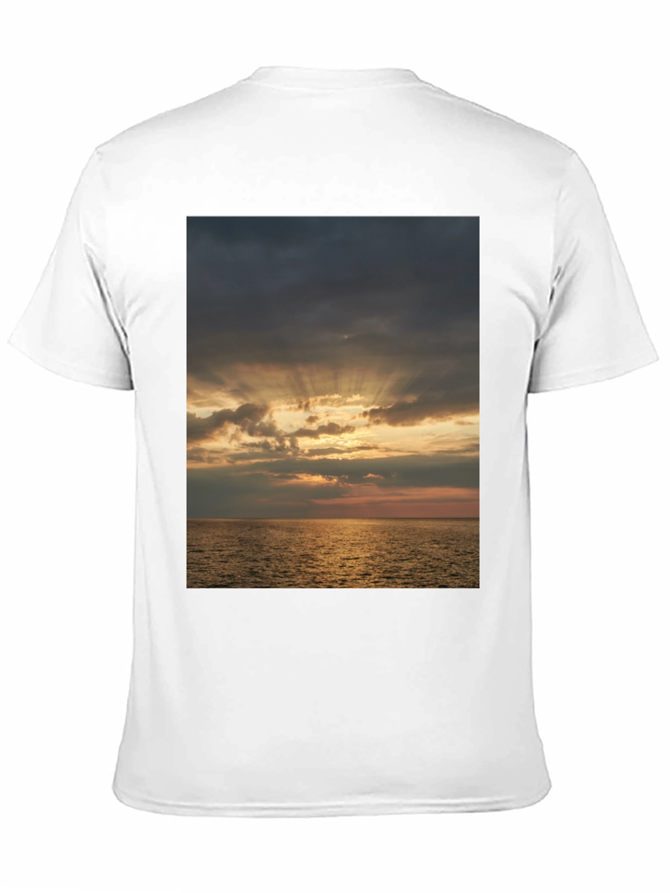 Ocean Sunset Graphic Tee - Stylish Black T-Shirt