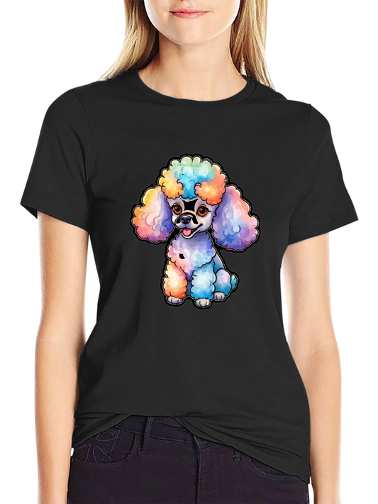 Poodle T-Shirt - Colorful Dog Design