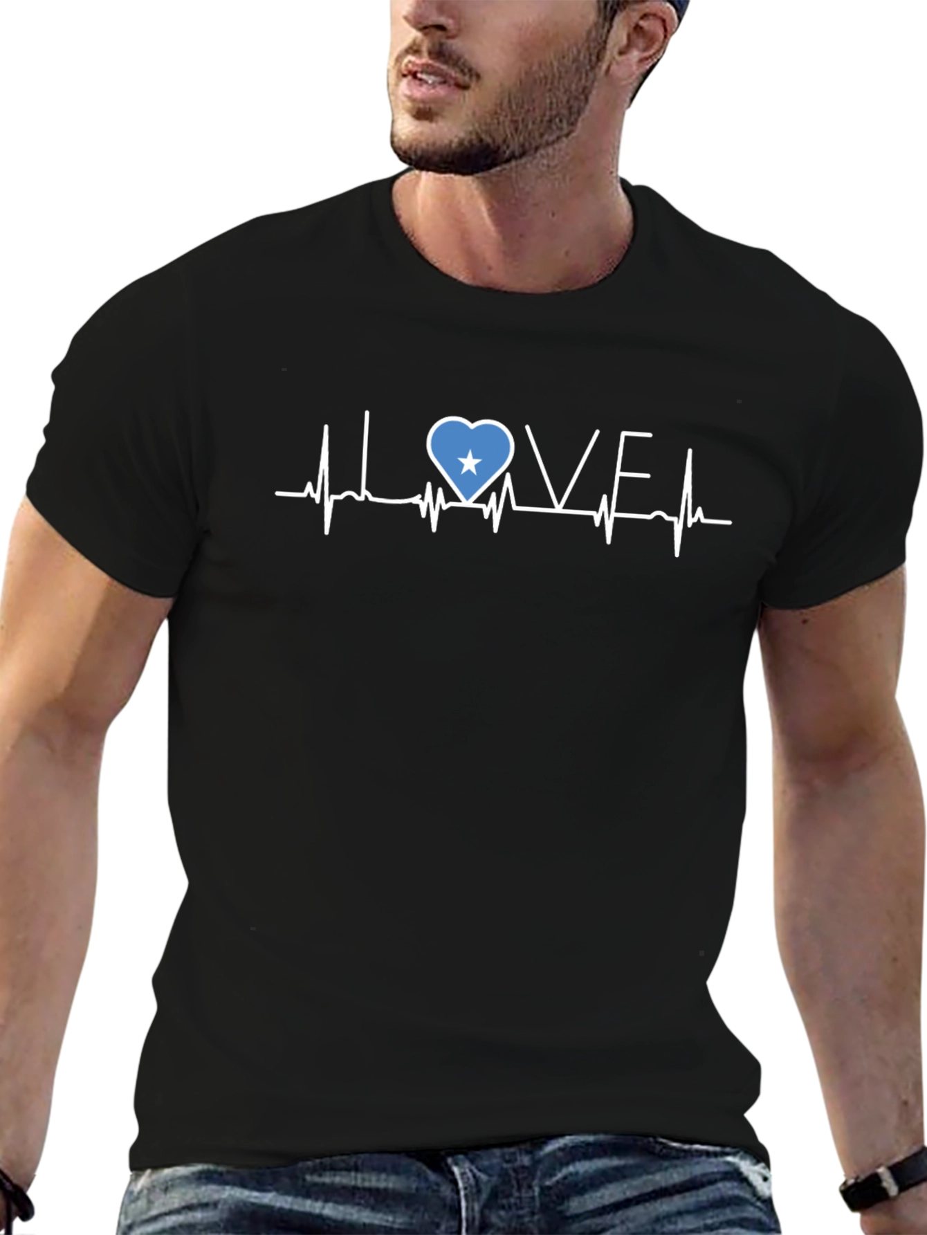 Somalia Love Heartbeat T-Shirt