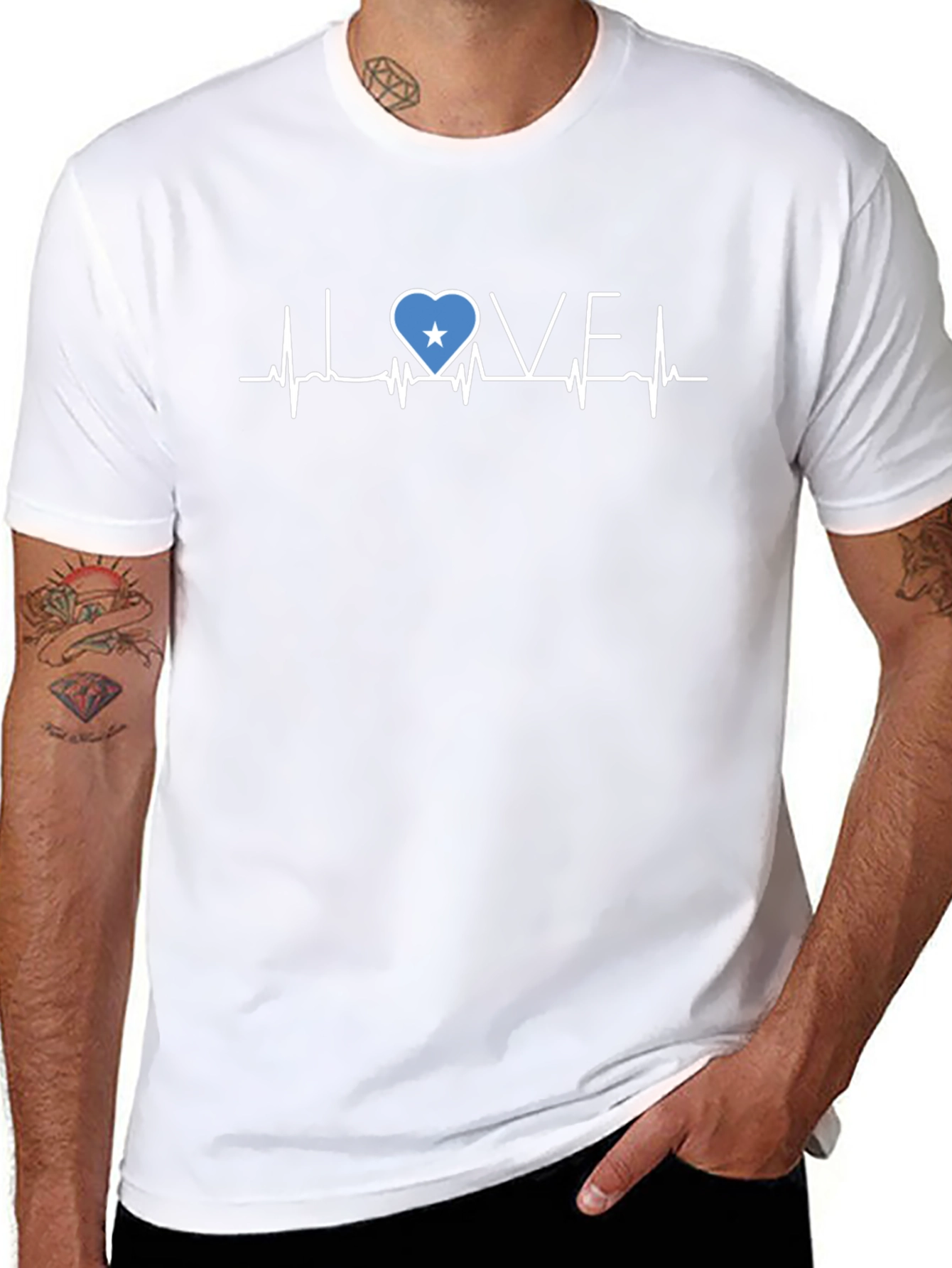 Somalia Love Heartbeat T-Shirt