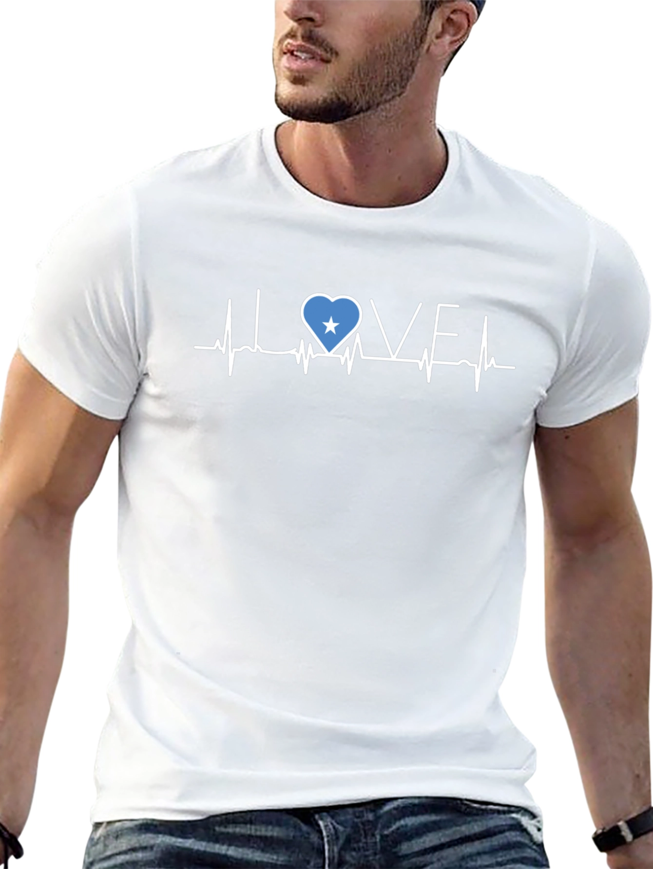 Somalia Love Heartbeat T-Shirt