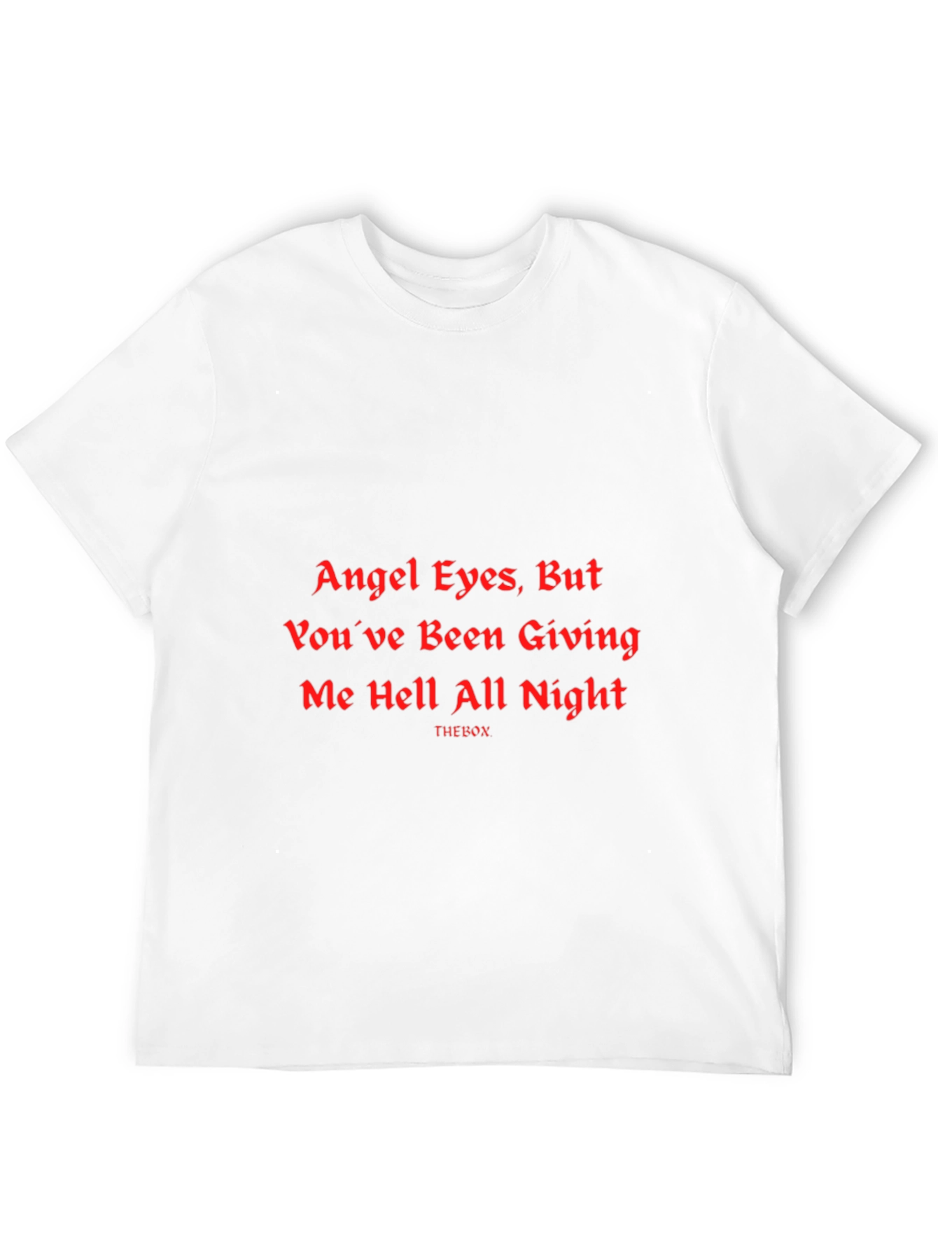 Angel Eyes Graphic Print Black T-Shirt