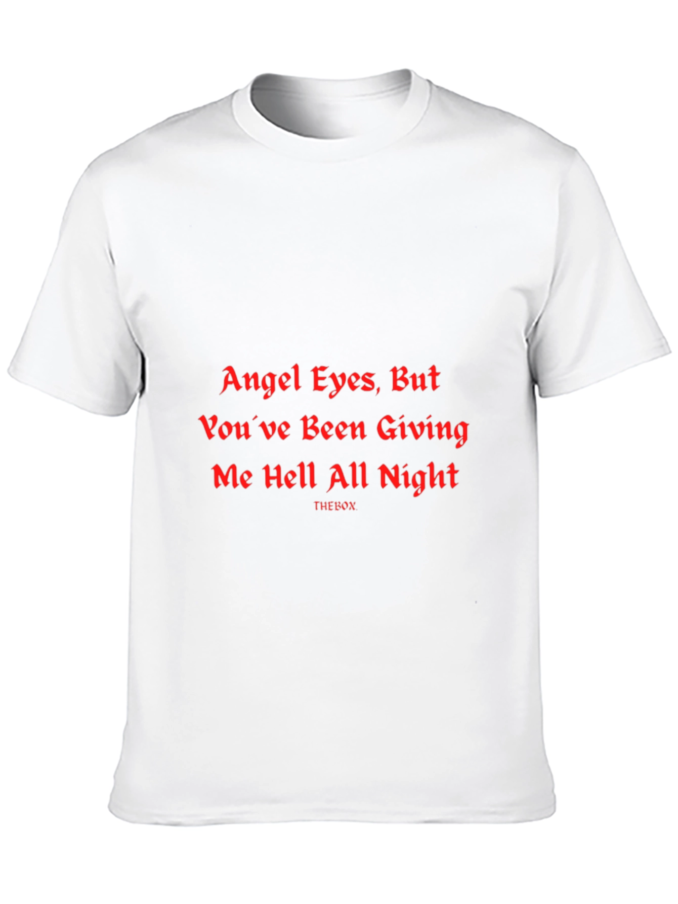 Angel Eyes Graphic Print Black T-Shirt