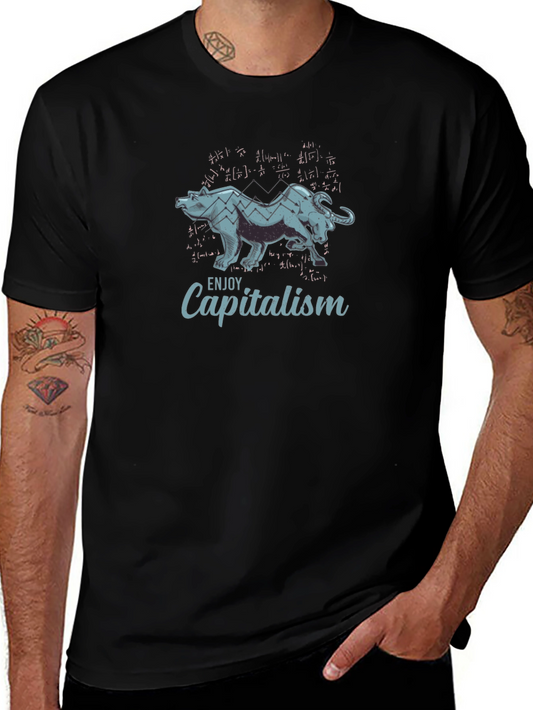 Enjoy Capitalism Graphic Tee - Bull & Bear Market T-Shirt