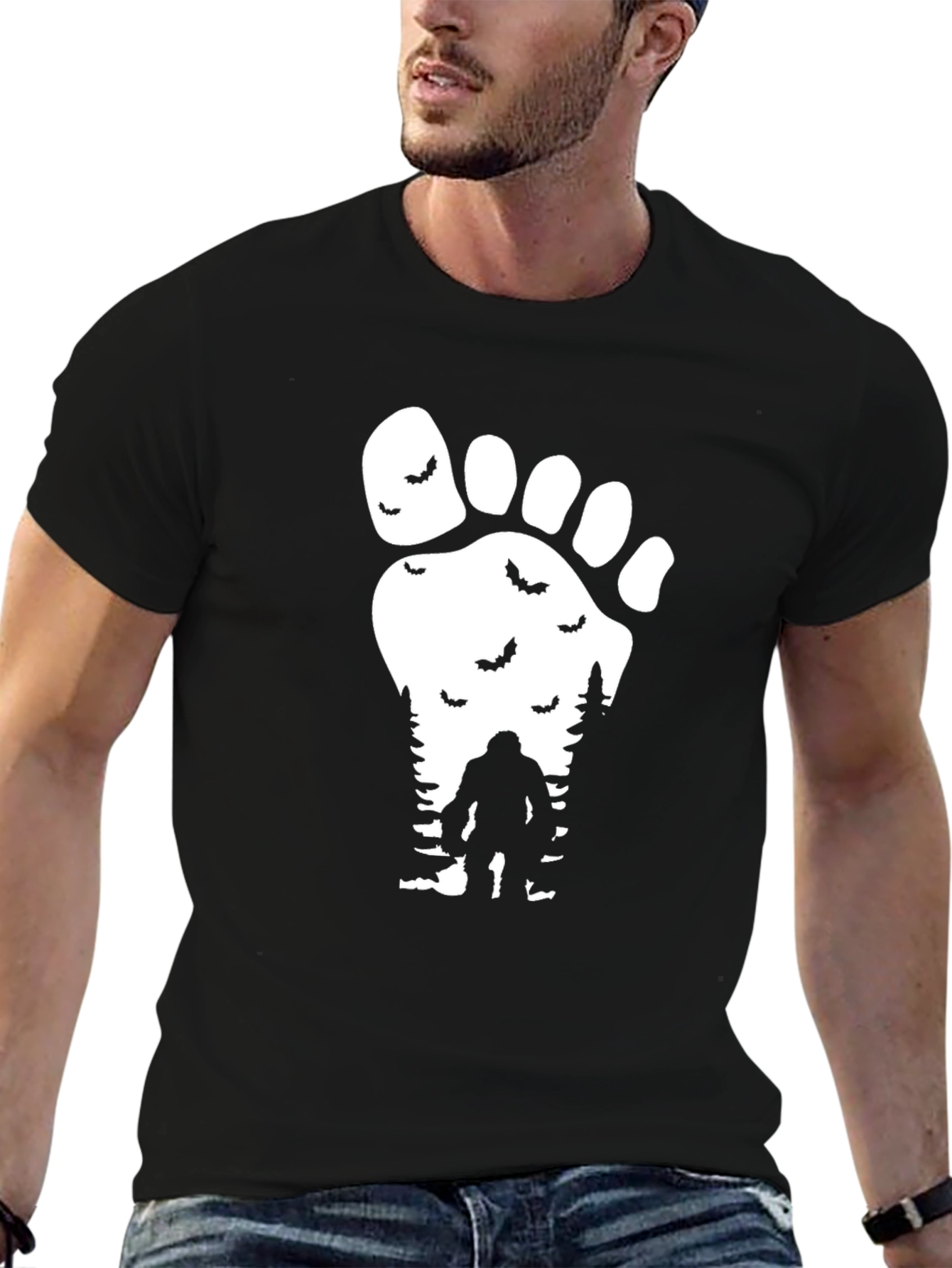 Sasquatch Footprint T-Shirt - Mysterious Bigfoot Design